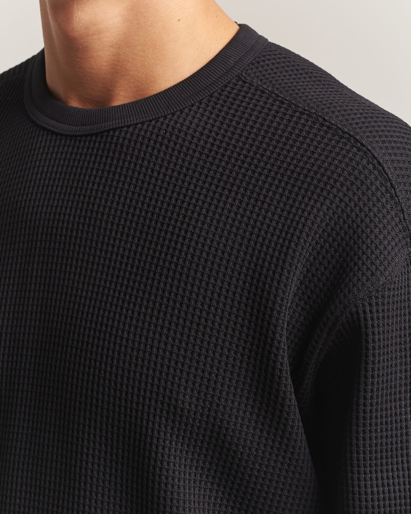Herren | Pullover | Snow Peak | Heavyweight Waffle Pullover Black