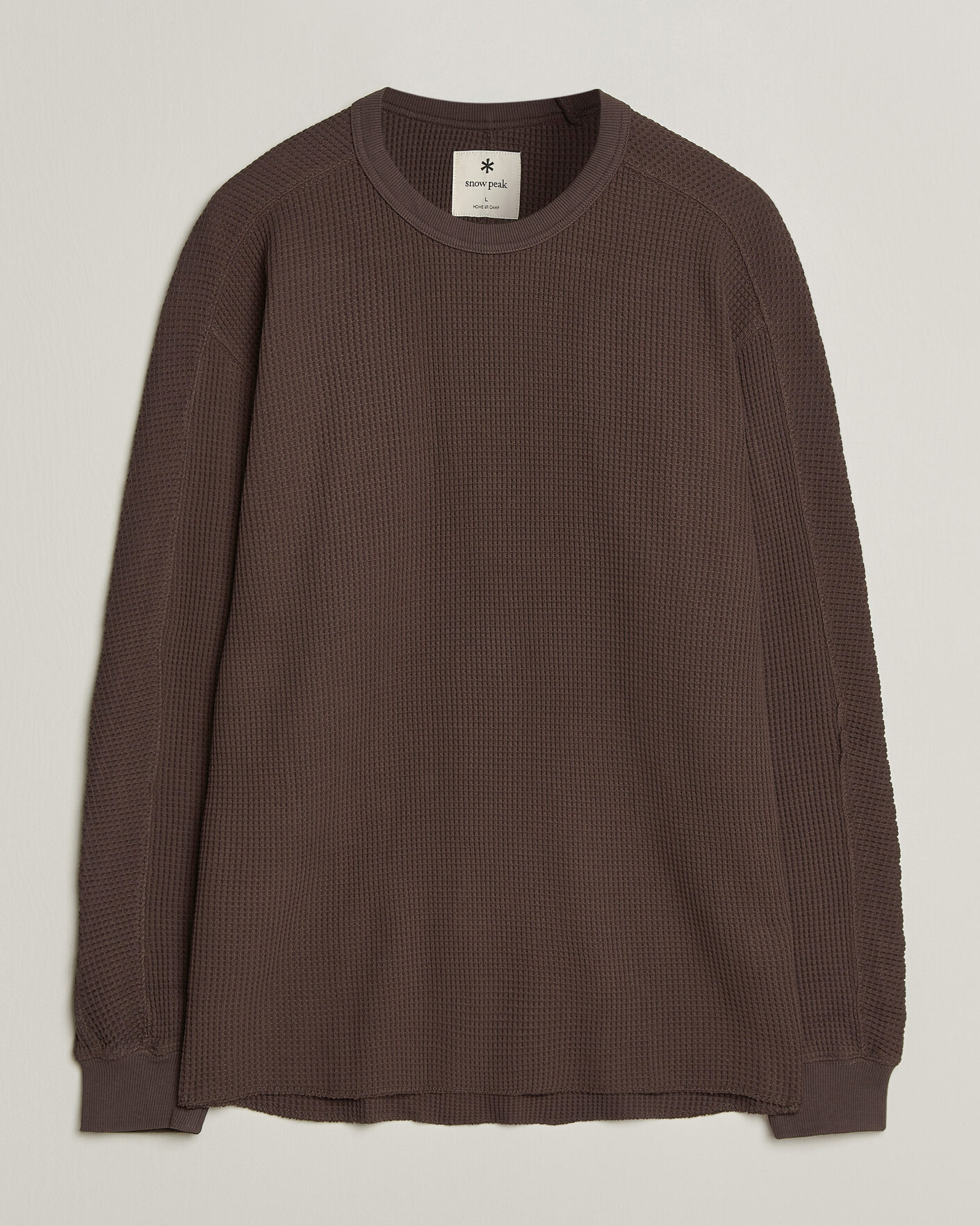 Herren | Pullover | Snow Peak | Heavyweight Waffle Pullover Dark Brown