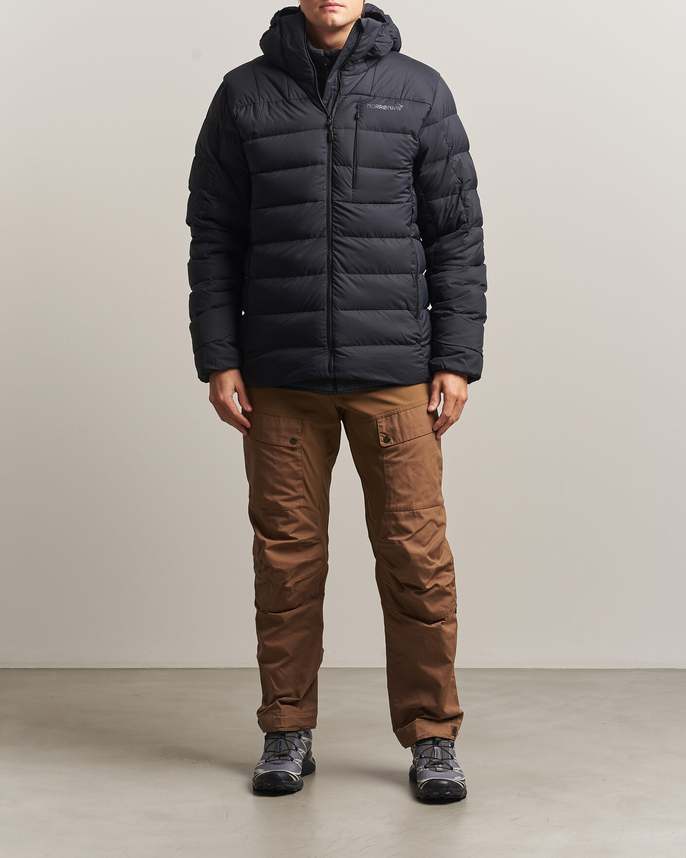 Herren | Jacken | Norrøna | Femund Down 700 Zip Hood Caviar Black