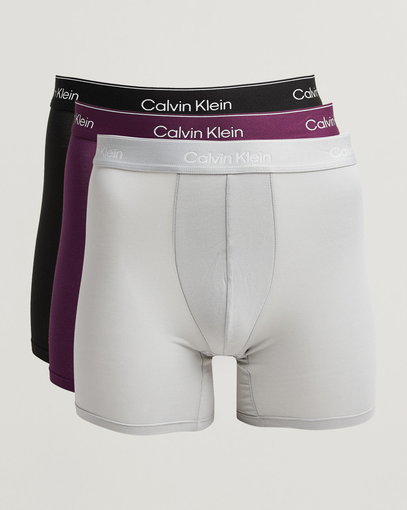 Herren | Unterwäsche | Calvin Klein | 3-Pack Icon Cotton Stretch Boxer Brief Black/Grey/Purple
