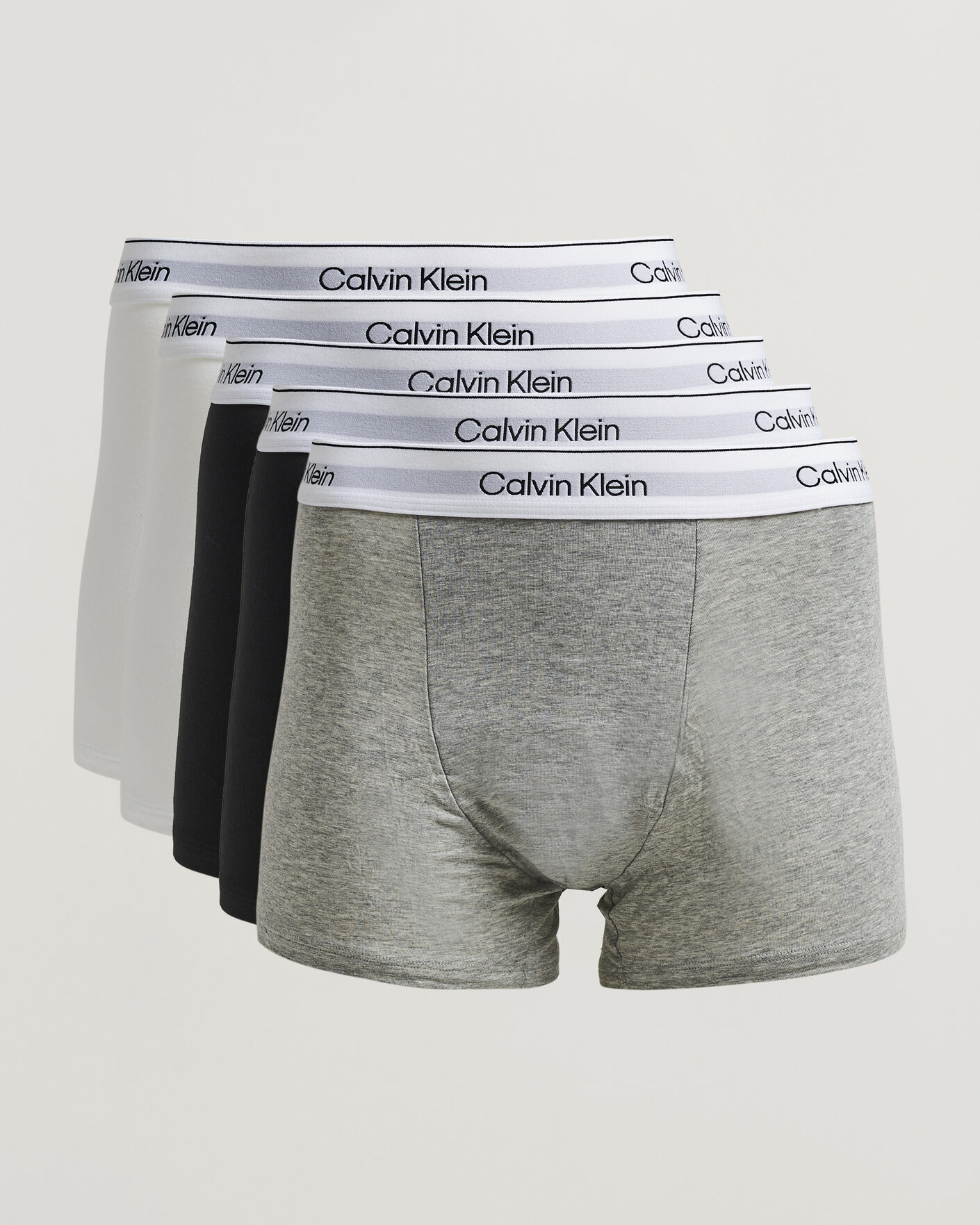 Herren | Unterwäsche | Calvin Klein | 5-Pack Icon Cotton Stretch Relaxed Trunk White/Black/Grey