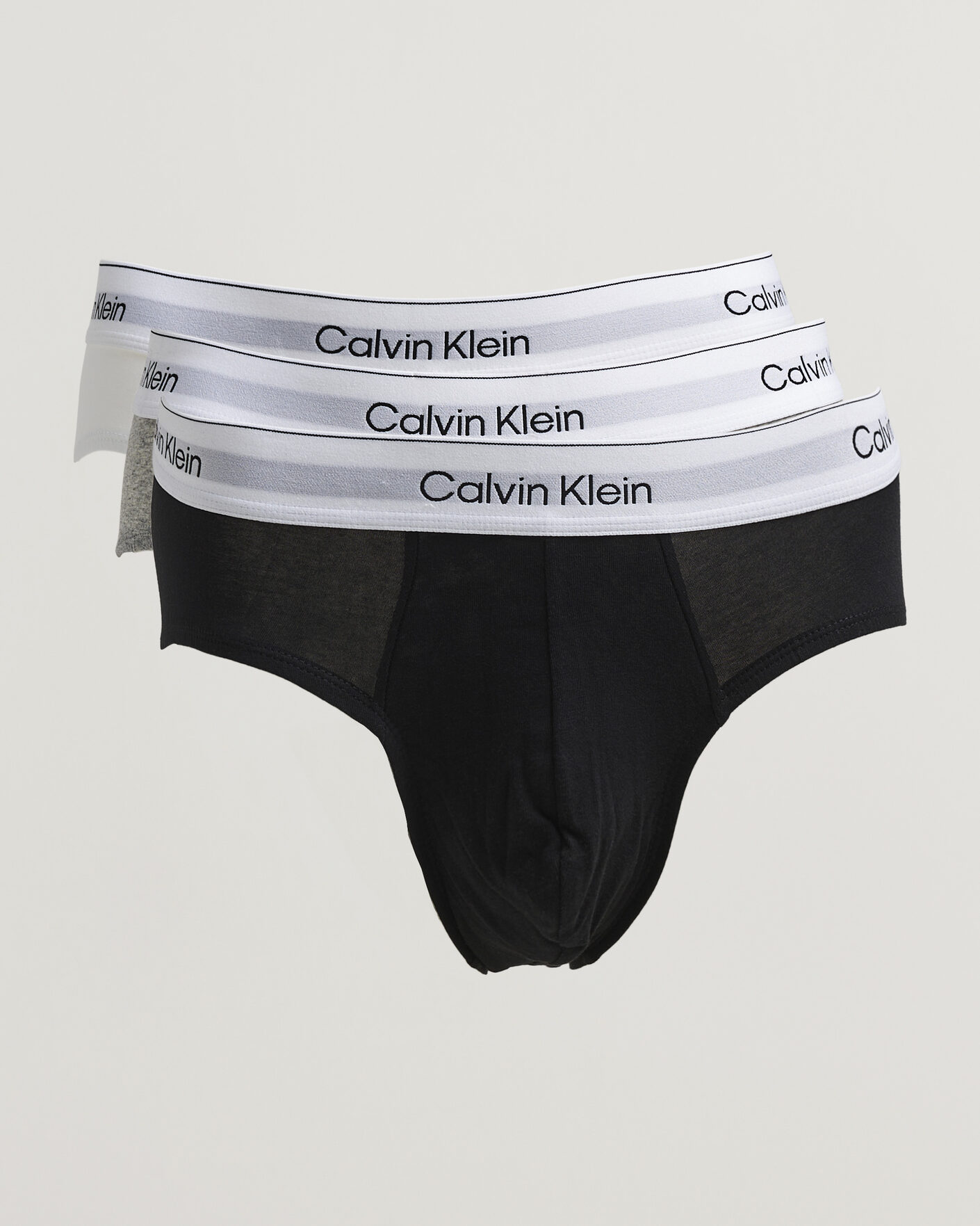 Herren | Unterwäsche | Calvin Klein | 3-Pack Icon Cotton Stretch Hip Brief White/Black/Grey