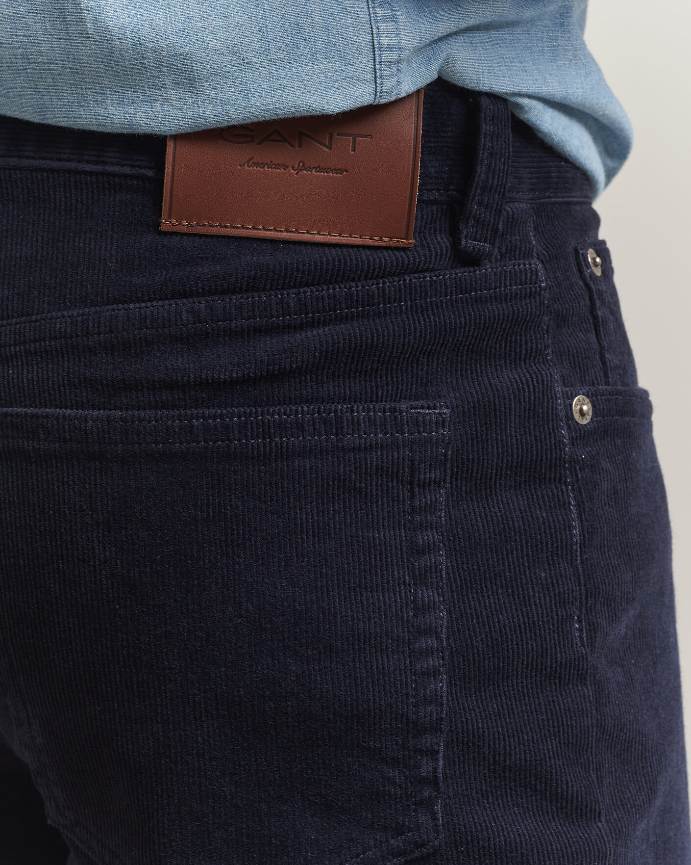 Herren | Hosen | Gant | Regular Fit Corduroy 5-Pocket Pants Evening Blue