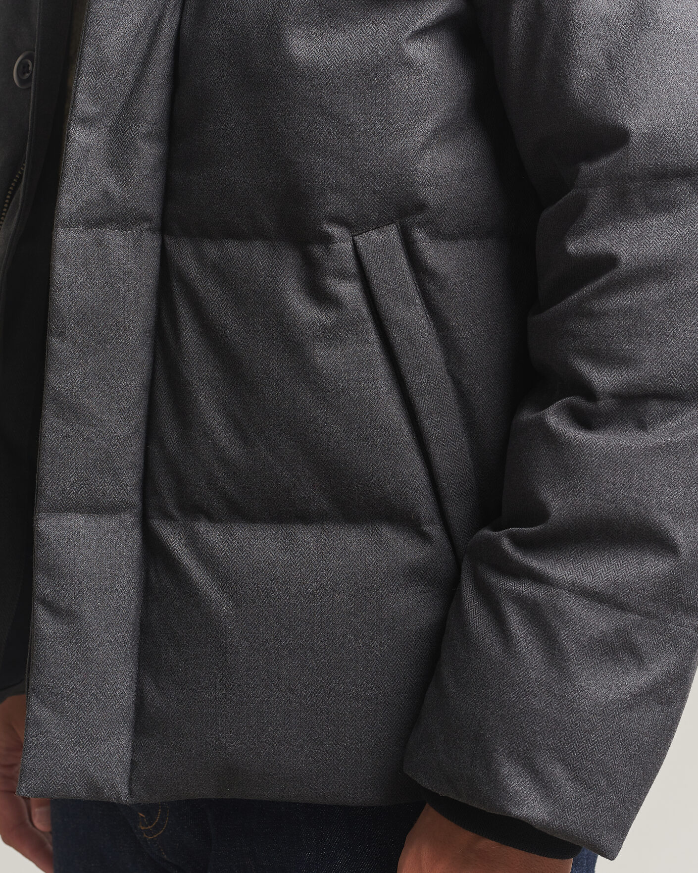 Herren | Jacken | Gant | Flannel Down Hooded Jacket Black Grey