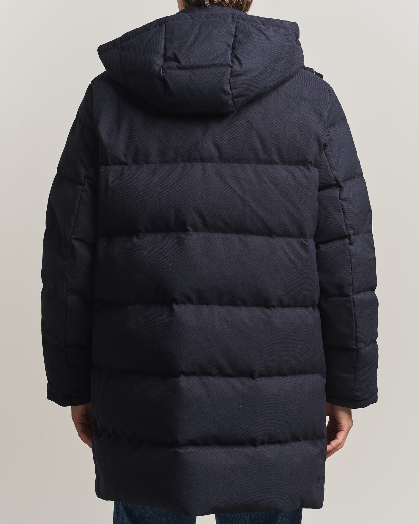 Herren | Jacken | Gant | Flannel Down Hooded Parka Evening Blue