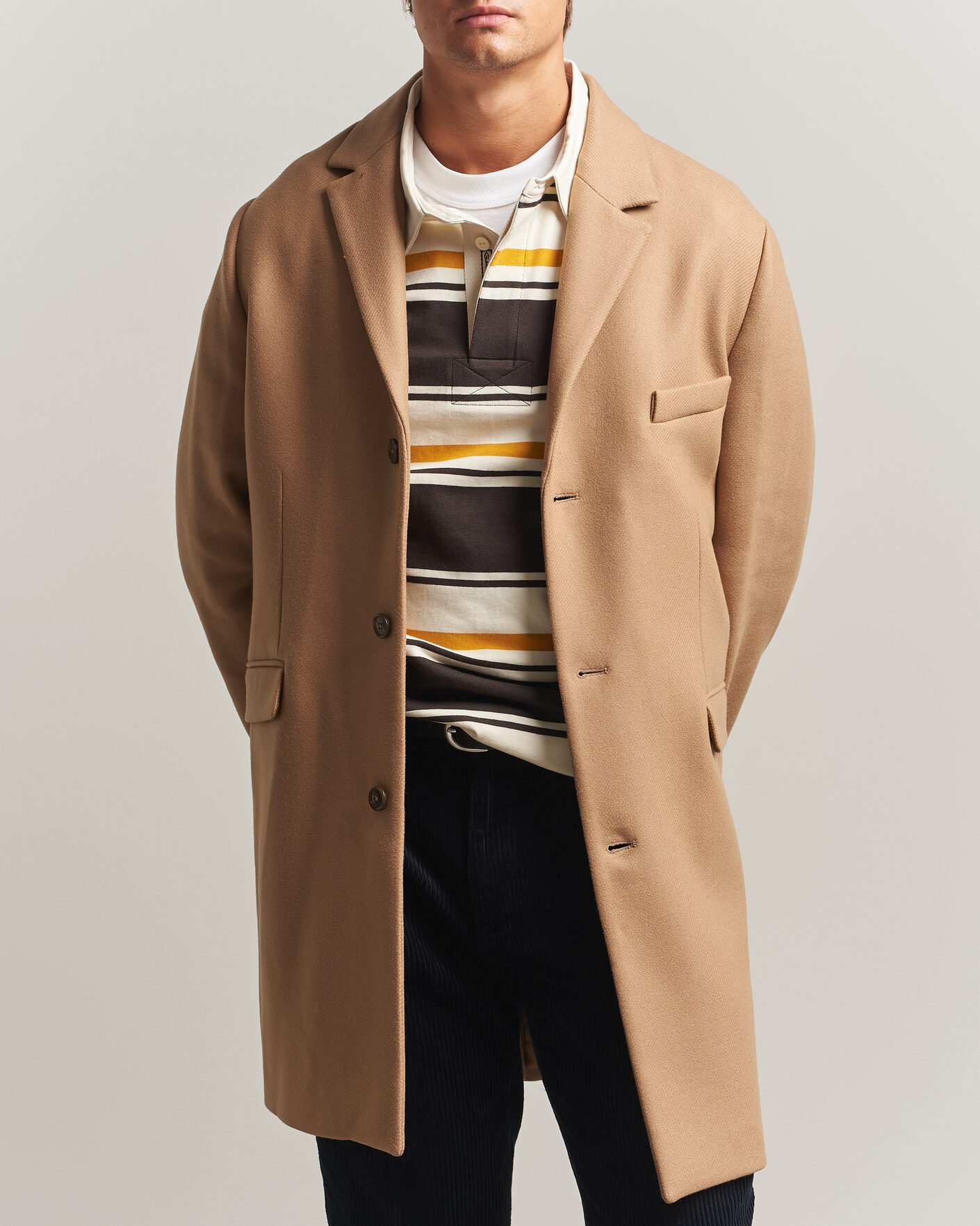 Herren | Jacken | Gant | Classic Wool/Cashmere Coat Light Taupe
