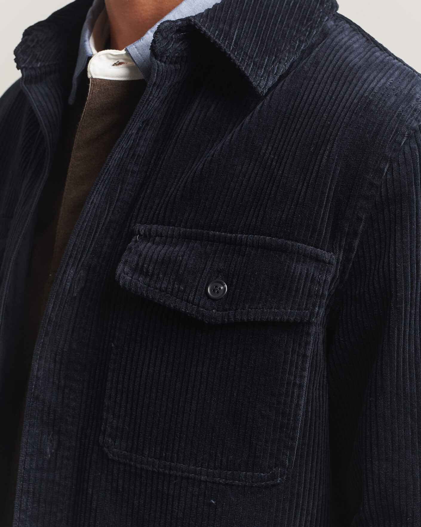 Herren | Hemden | Gant | Regular Fit Corduroy Overshirt Evening Blue