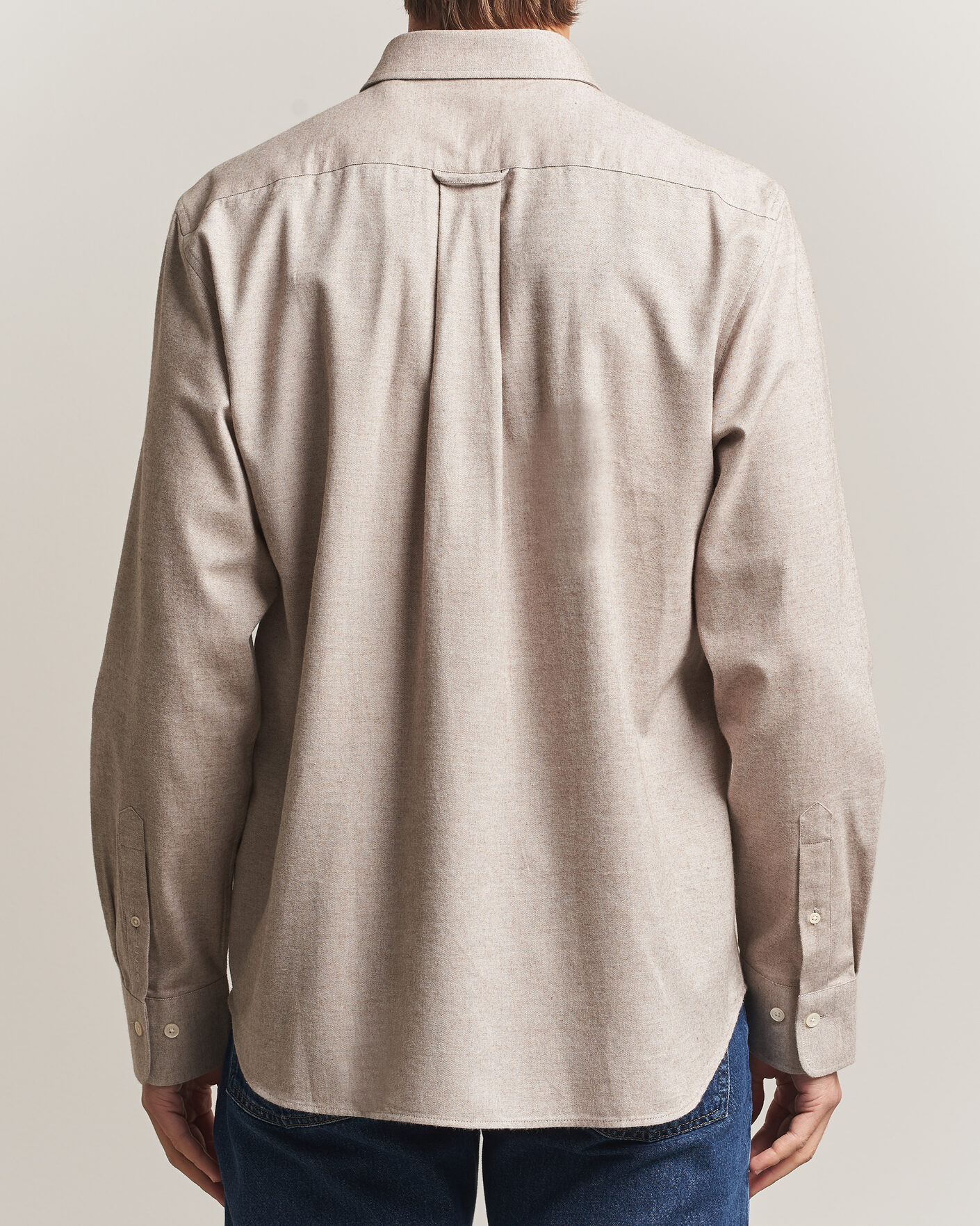 Herren | Hemden | Gant | Regular Fit Flannel Shirt Light Brown Melange