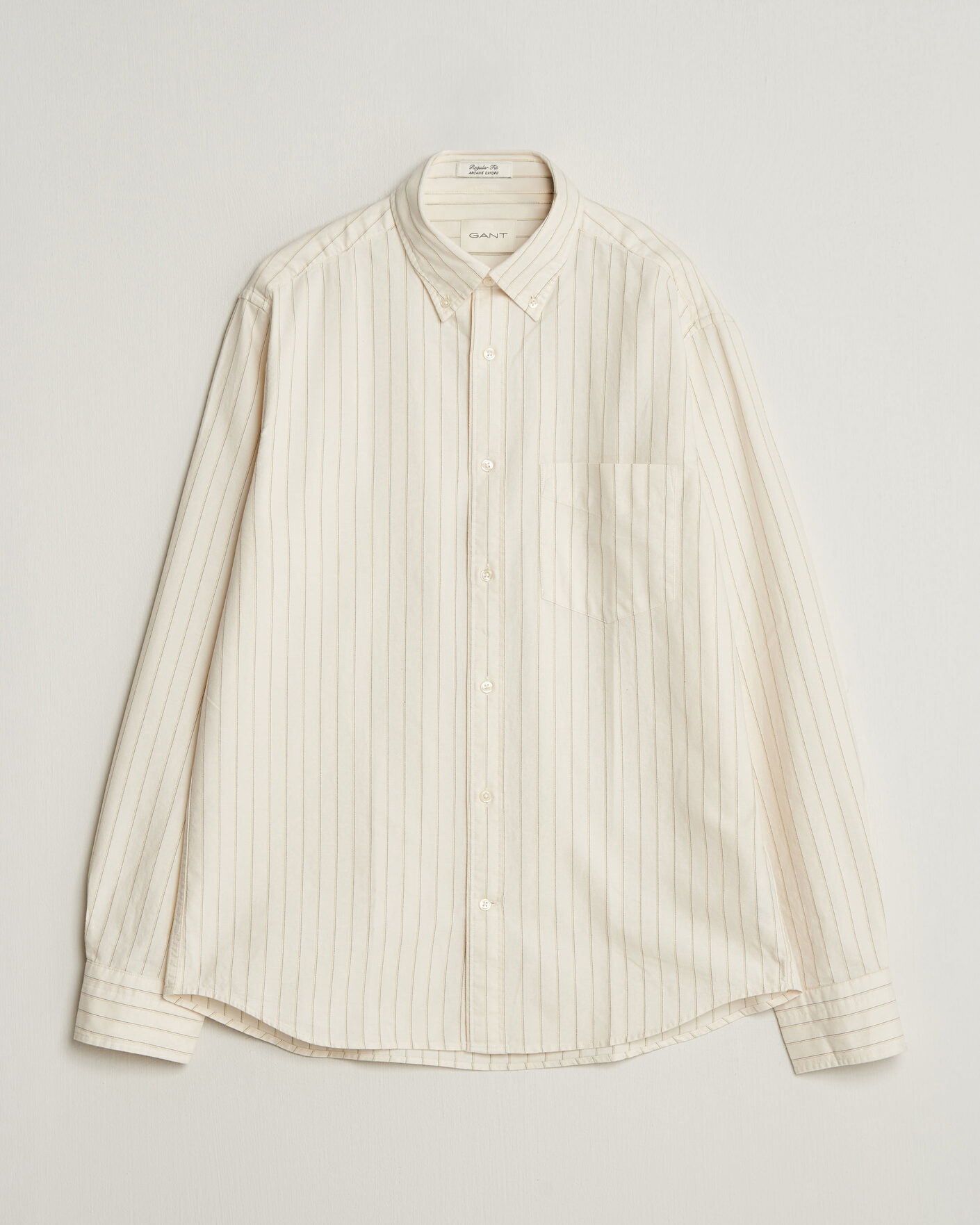 Herren | Hemden | Gant | Regular Fit Archive Oxford Striped Shirt Cream