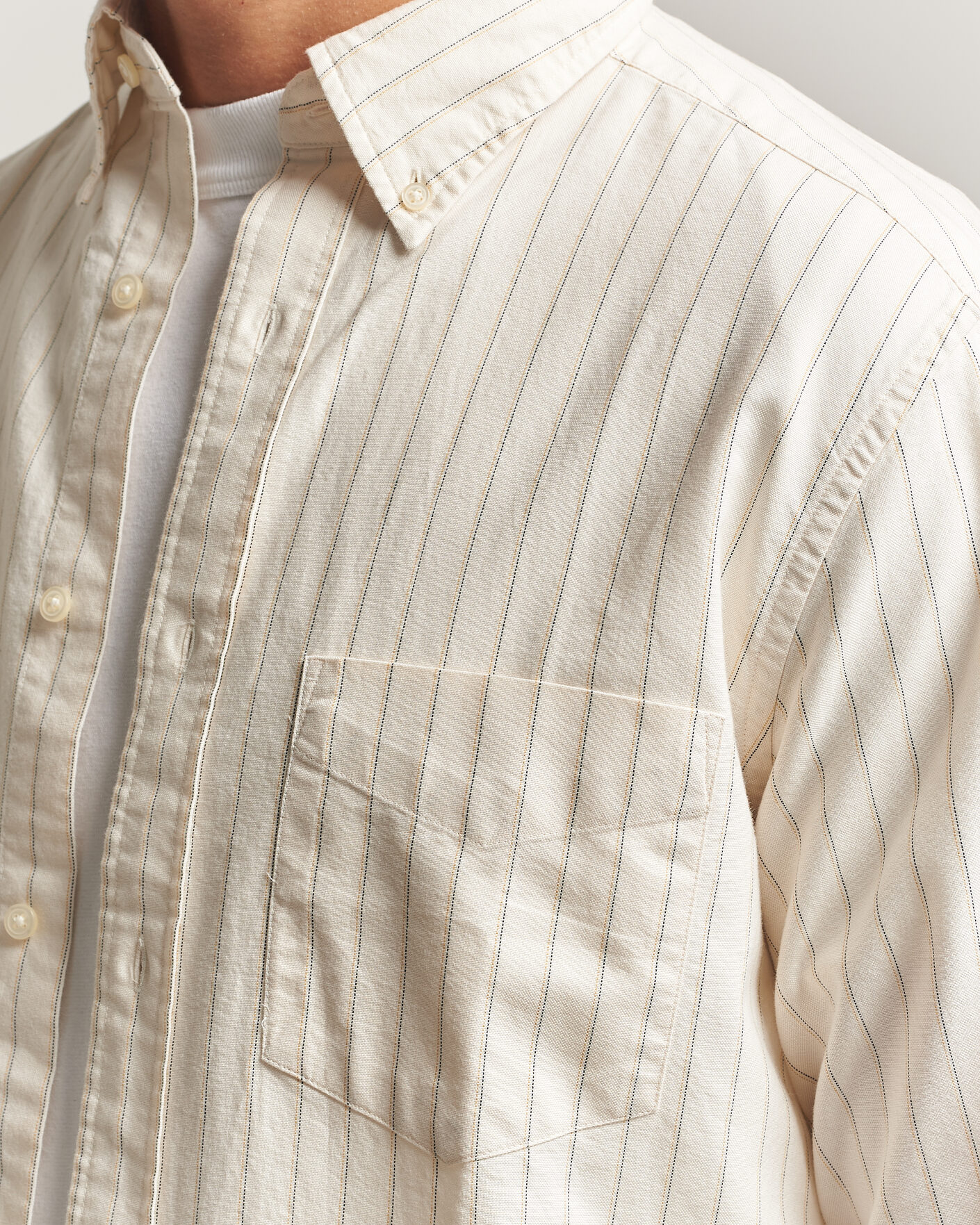 Herren | Hemden | Gant | Regular Fit Archive Oxford Striped Shirt Cream