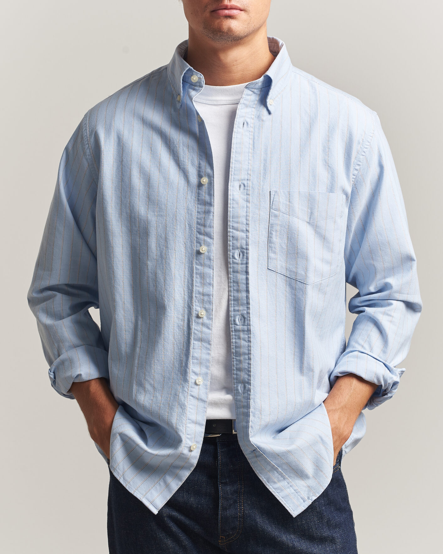 Herren | Hemden | Gant | Regular Fit Archive Oxford Striped Shirt Clear Sky