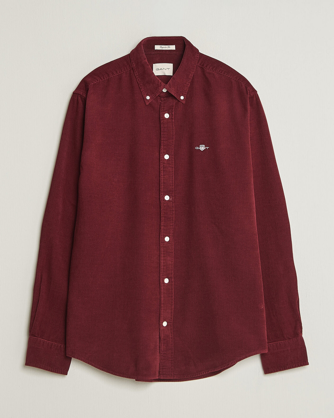 Herren | Hemden | Gant | Regular Fit Corduroy Shirt Deep Grape Wine