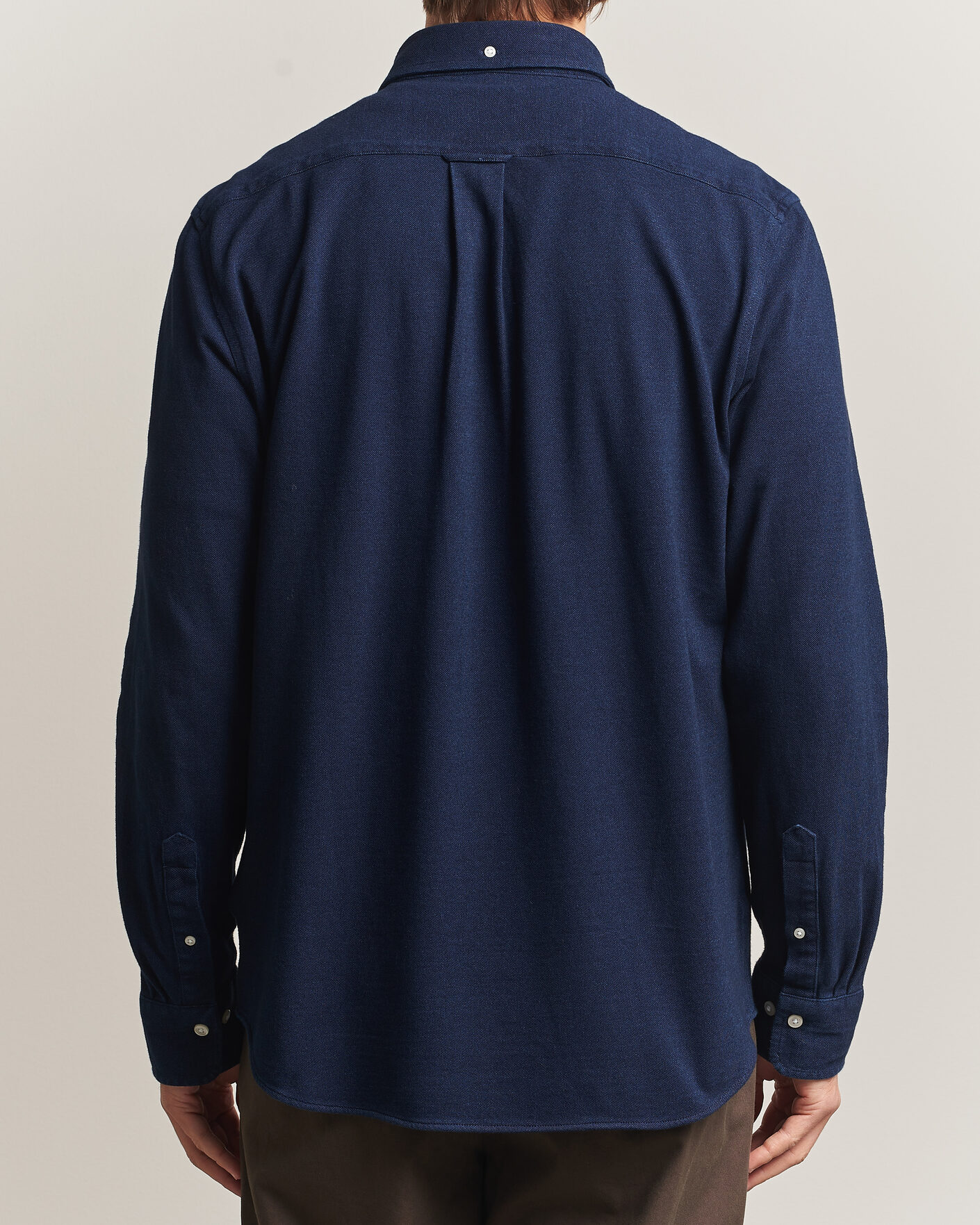 Herren | Hemden | Gant | Regular Fit Indigo Jersey Pique Shirt Dark Blue