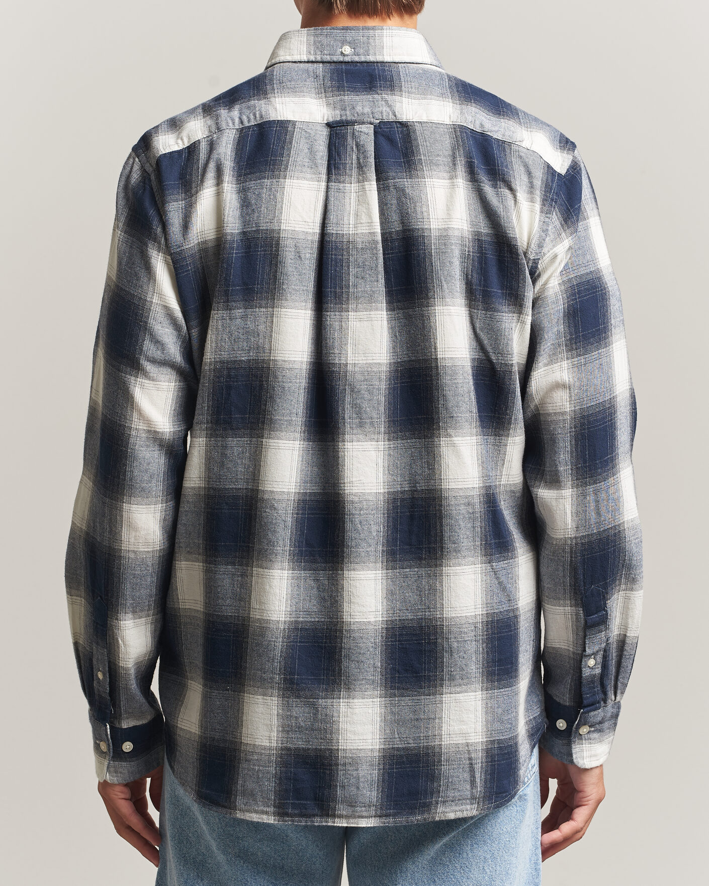 Herren | Hemden | Gant | Regular Fit Windblown Flannel Checked Shirt Evening Blue