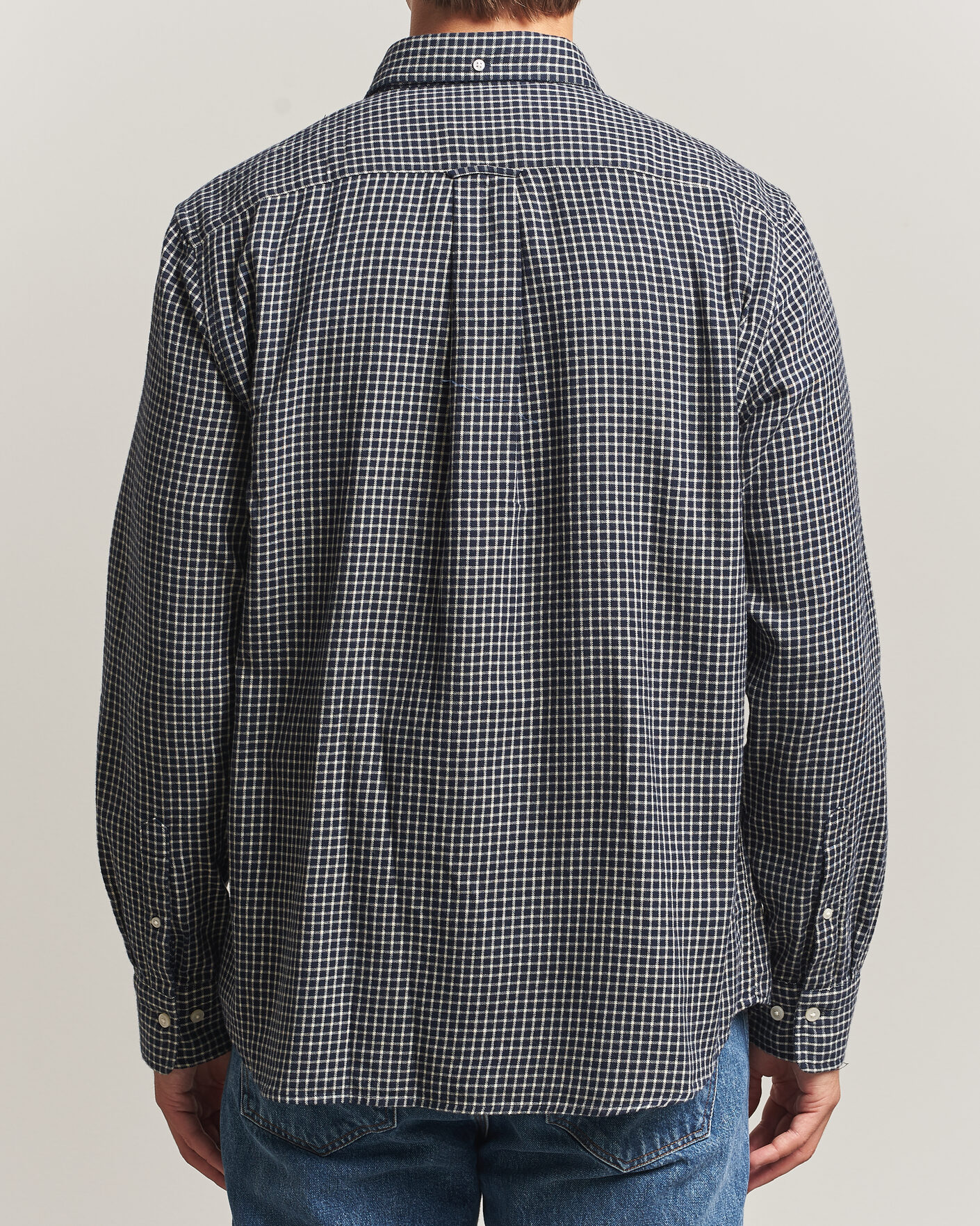 Herren | Hemden | Gant | Regular Fit Windblown Flannel Checked Shirt Evening Blue