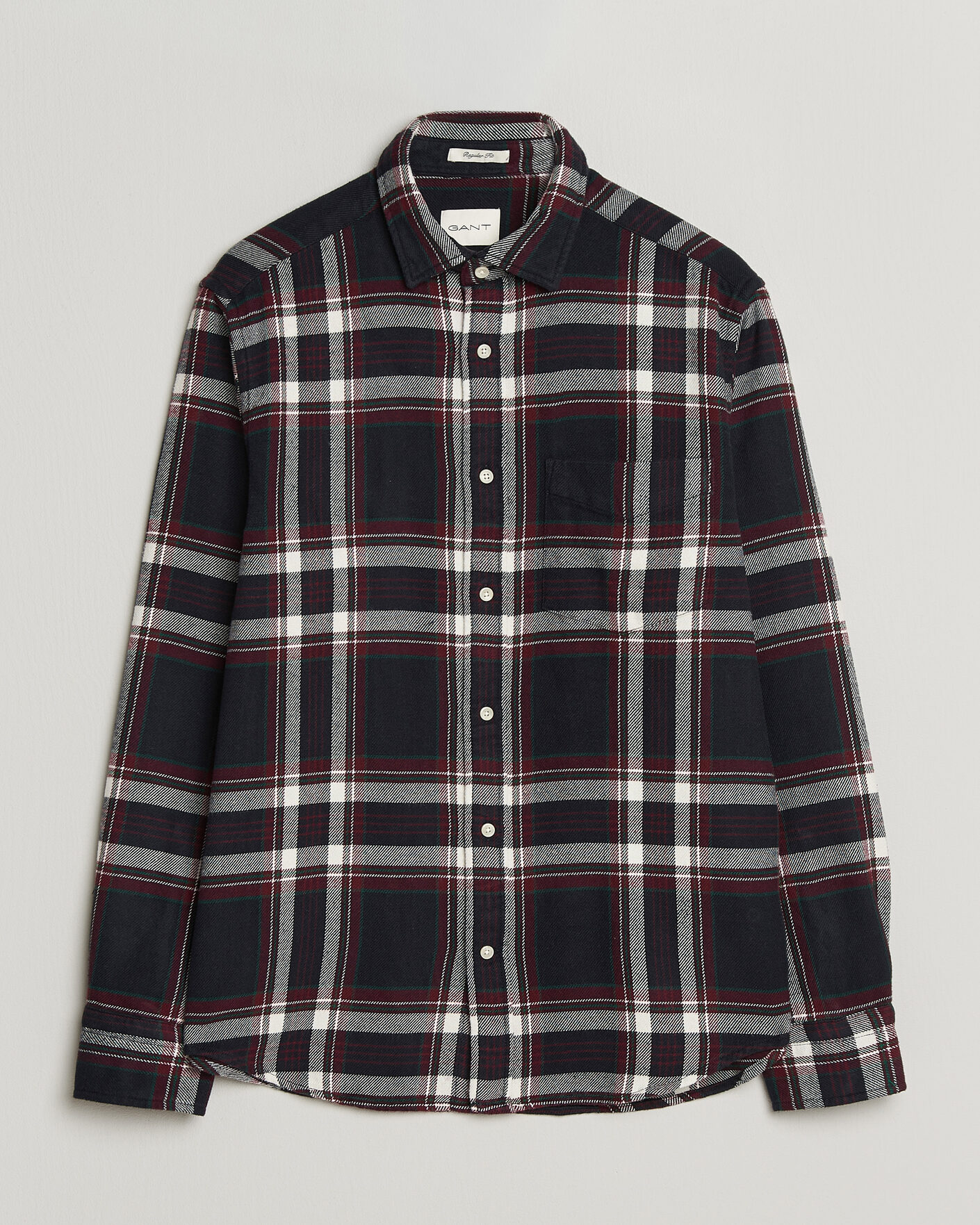 Herren | Hemden | Gant | Regular Fit Flannel Checked Overshirt Evening Blue