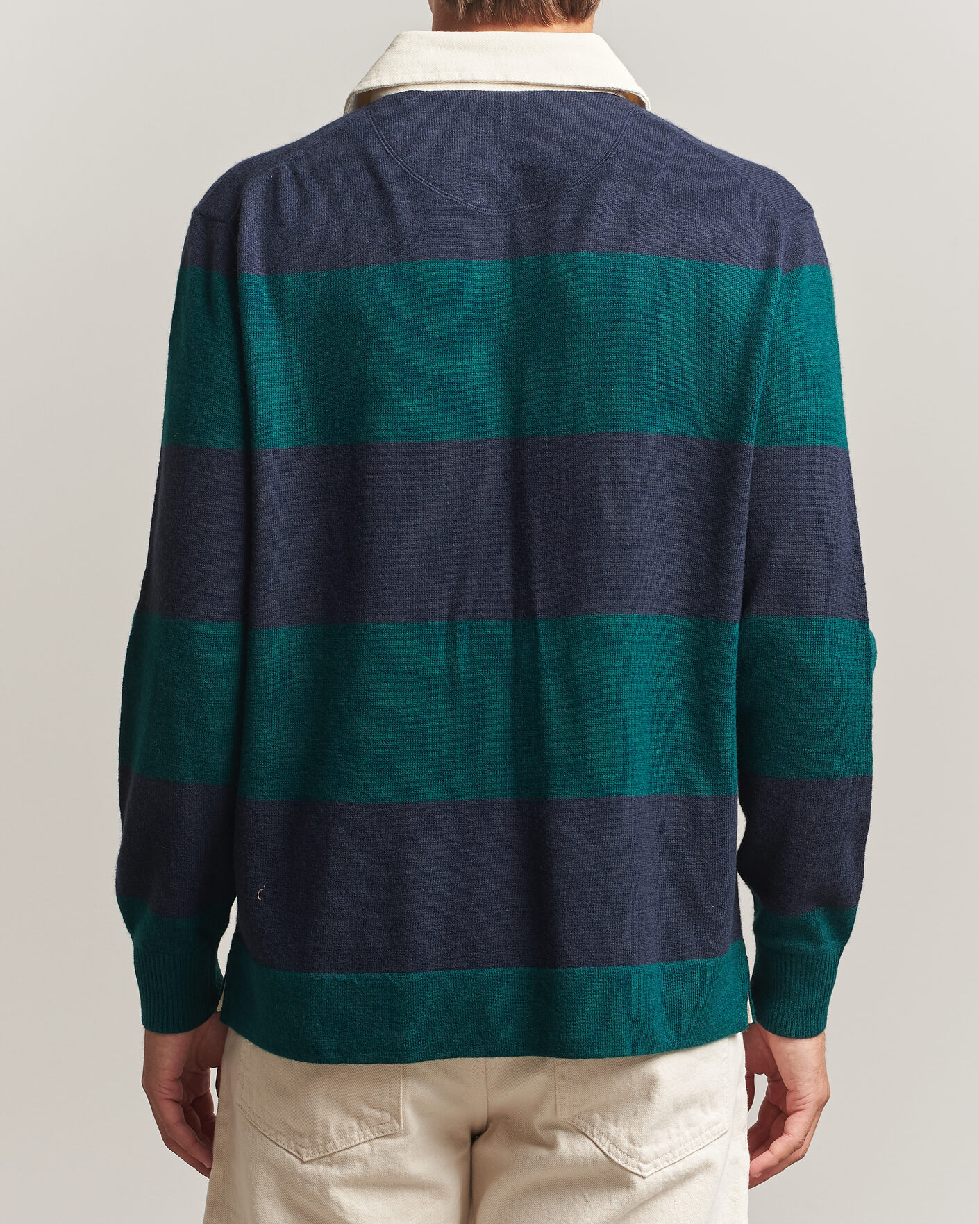 Herren | Pullover | Gant | Lambswool Barstriped Rugger Dark Emerald