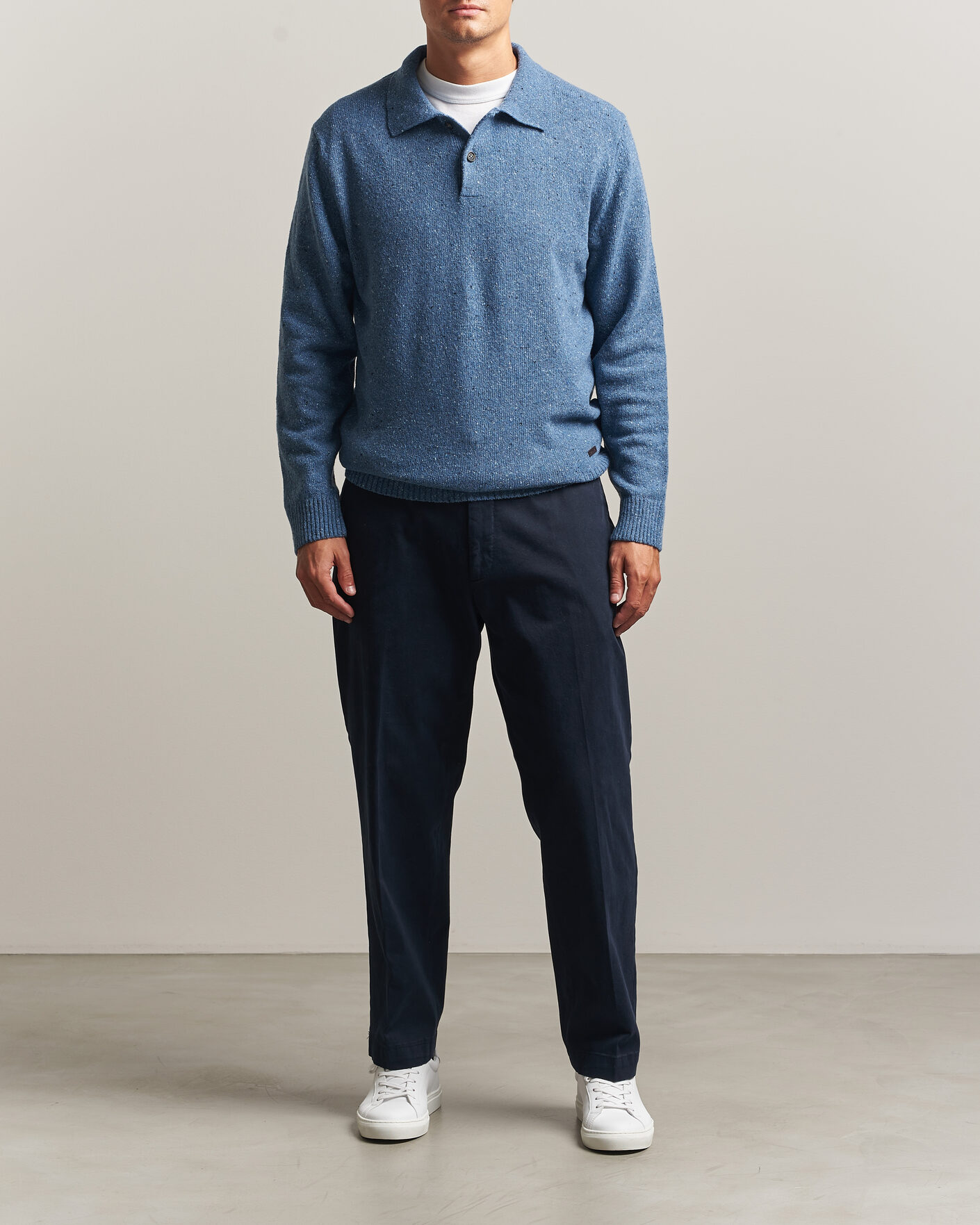 Herren | Pullover | Gant | Neps Wool Polo Blue Horizon
