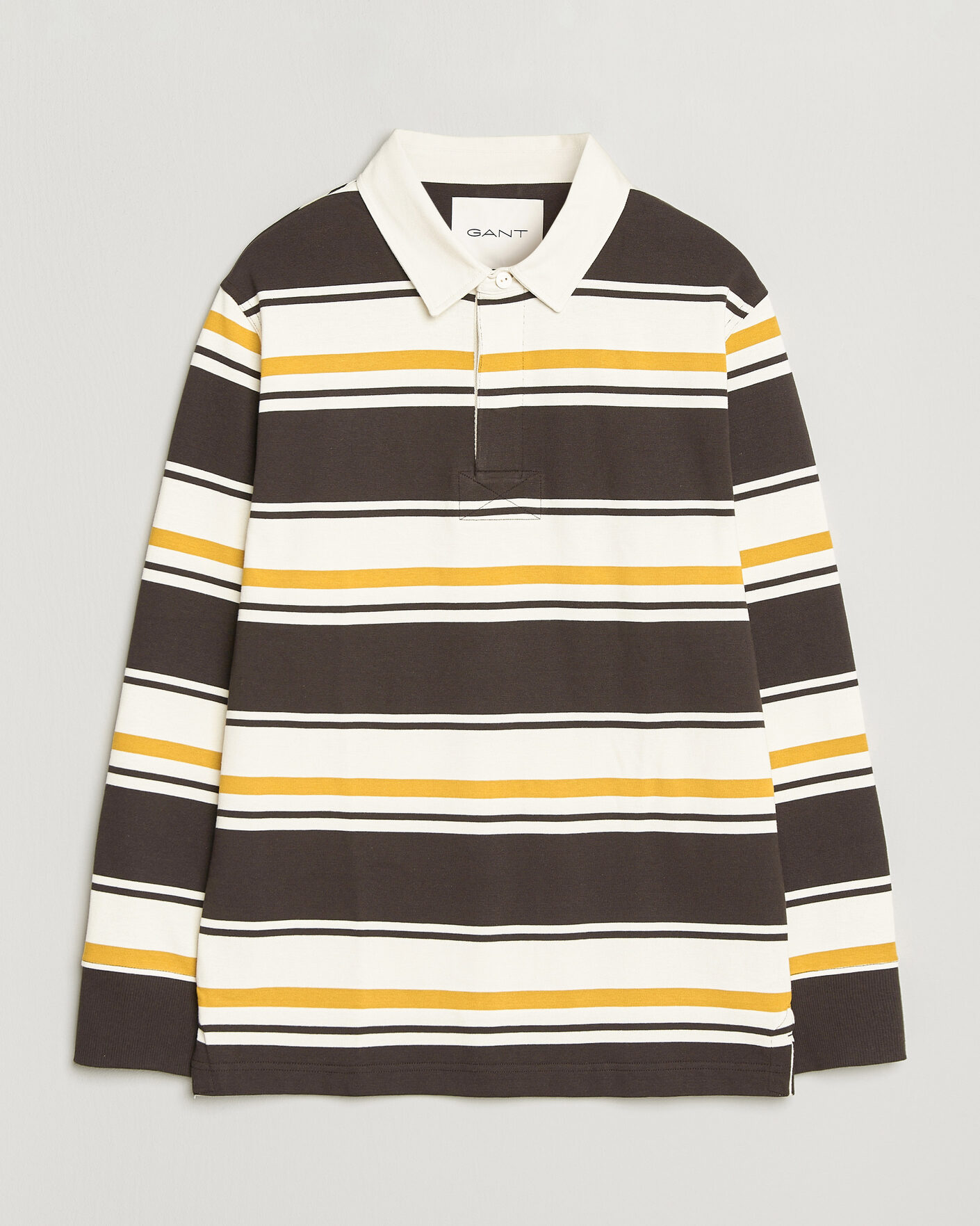 Herren | Pullover | Gant | Striped Heavy Rugger Charred Wood Brown