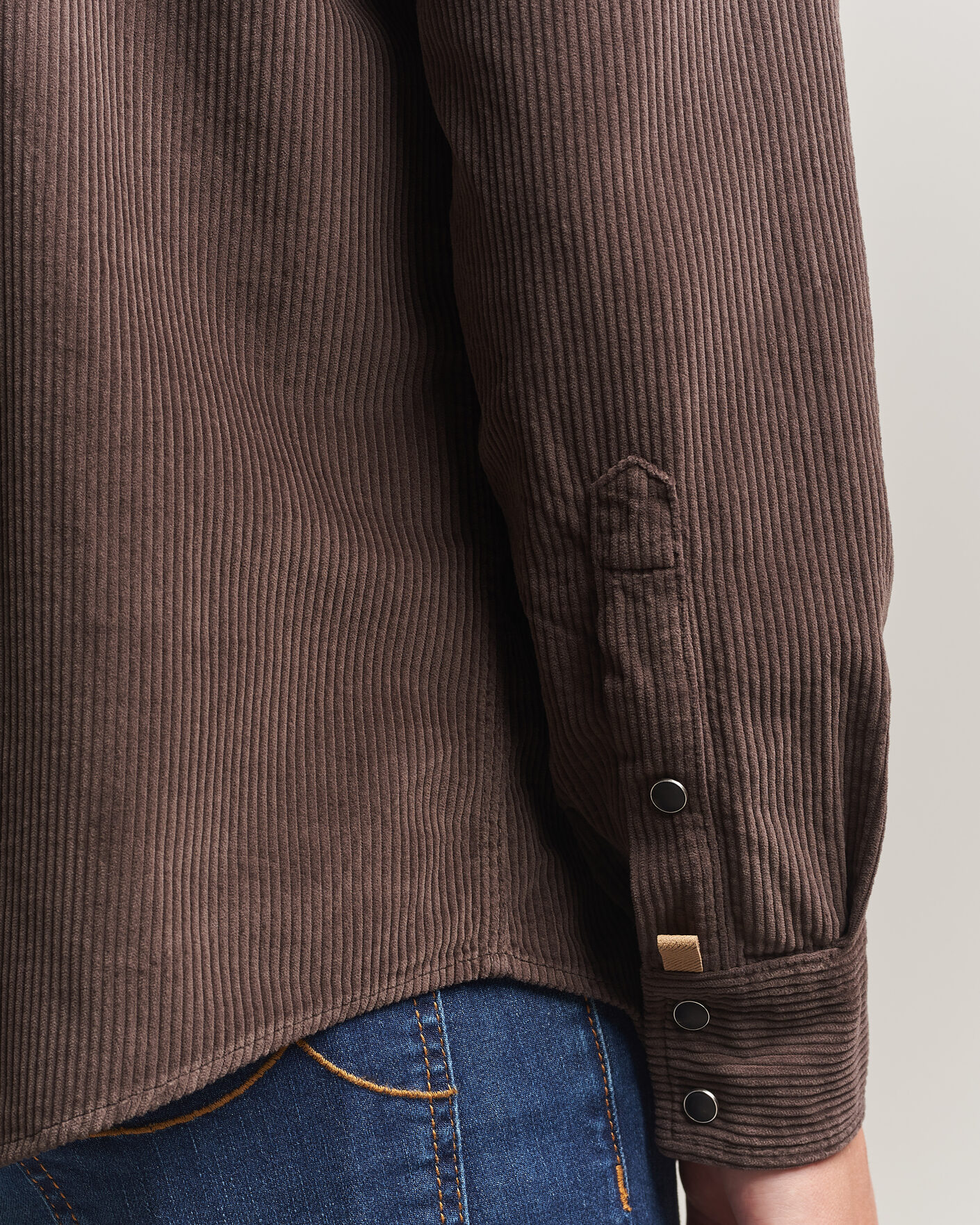 Herren | Hemden | Jacob Cohën | Cord Pocket Overshirt Brown