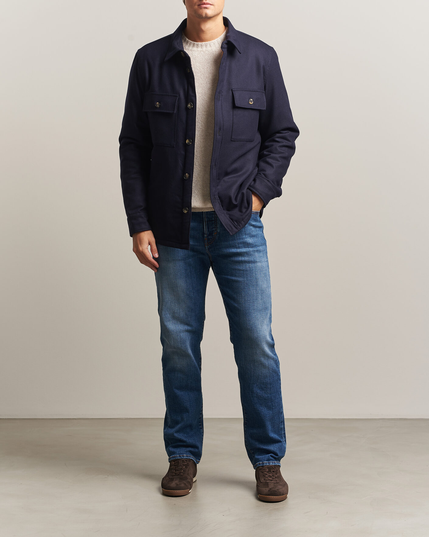 Herren | Jeans | Jacob Cohën | Edos Regular Straight Fit Jeans Mid Blue