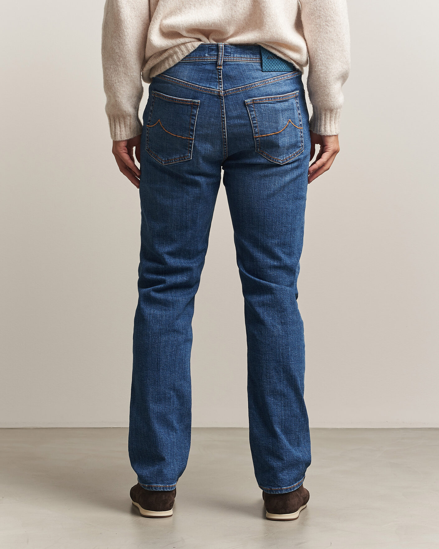 Herren | Jeans | Jacob Cohën | Edos Regular Straight Fit Jeans Mid Blue