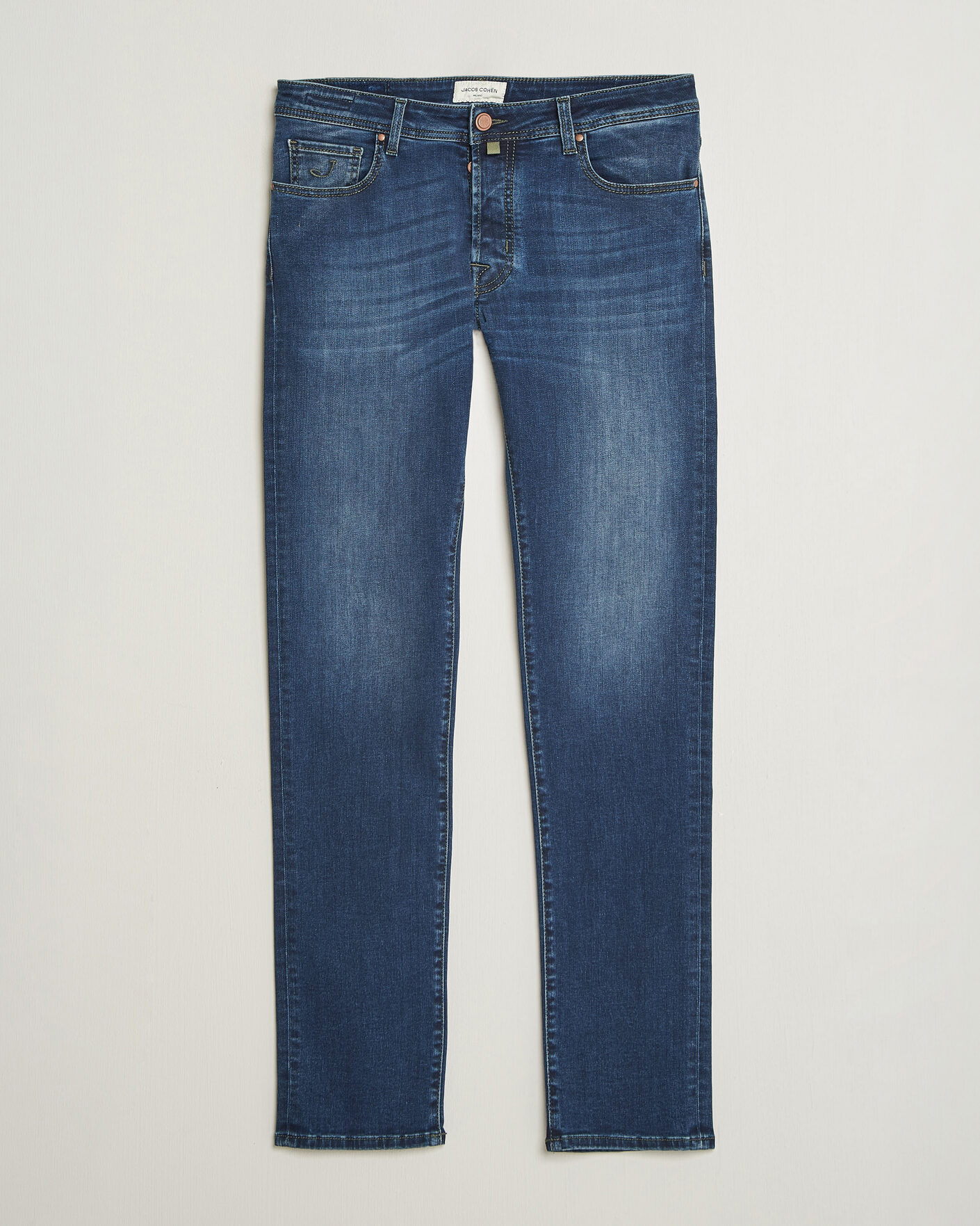 Herren | Jeans | Jacob Cohën | Bard Slim Fit Stretch Jeans Mid Blue