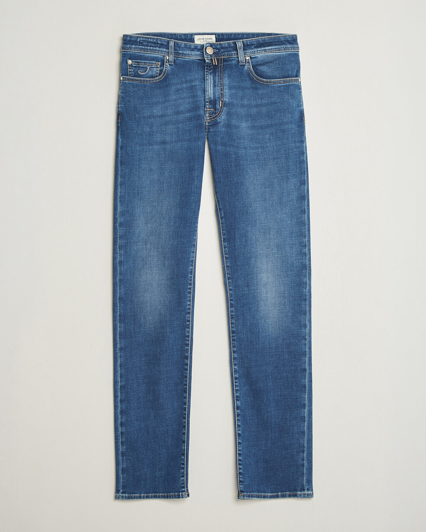 Herren | Jeans | Jacob Cohën | Bard Fast Slim Fit Stretch Jeans Mid Blue