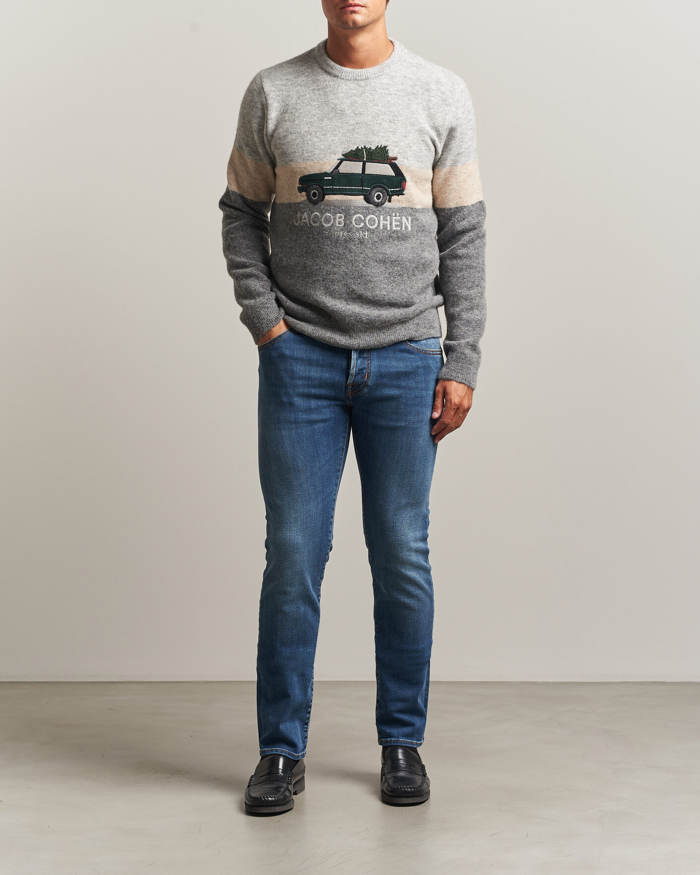 Herren | Jeans | Jacob Cohën | Nick F1 Slim Fit Stretch Jeans Light Blue