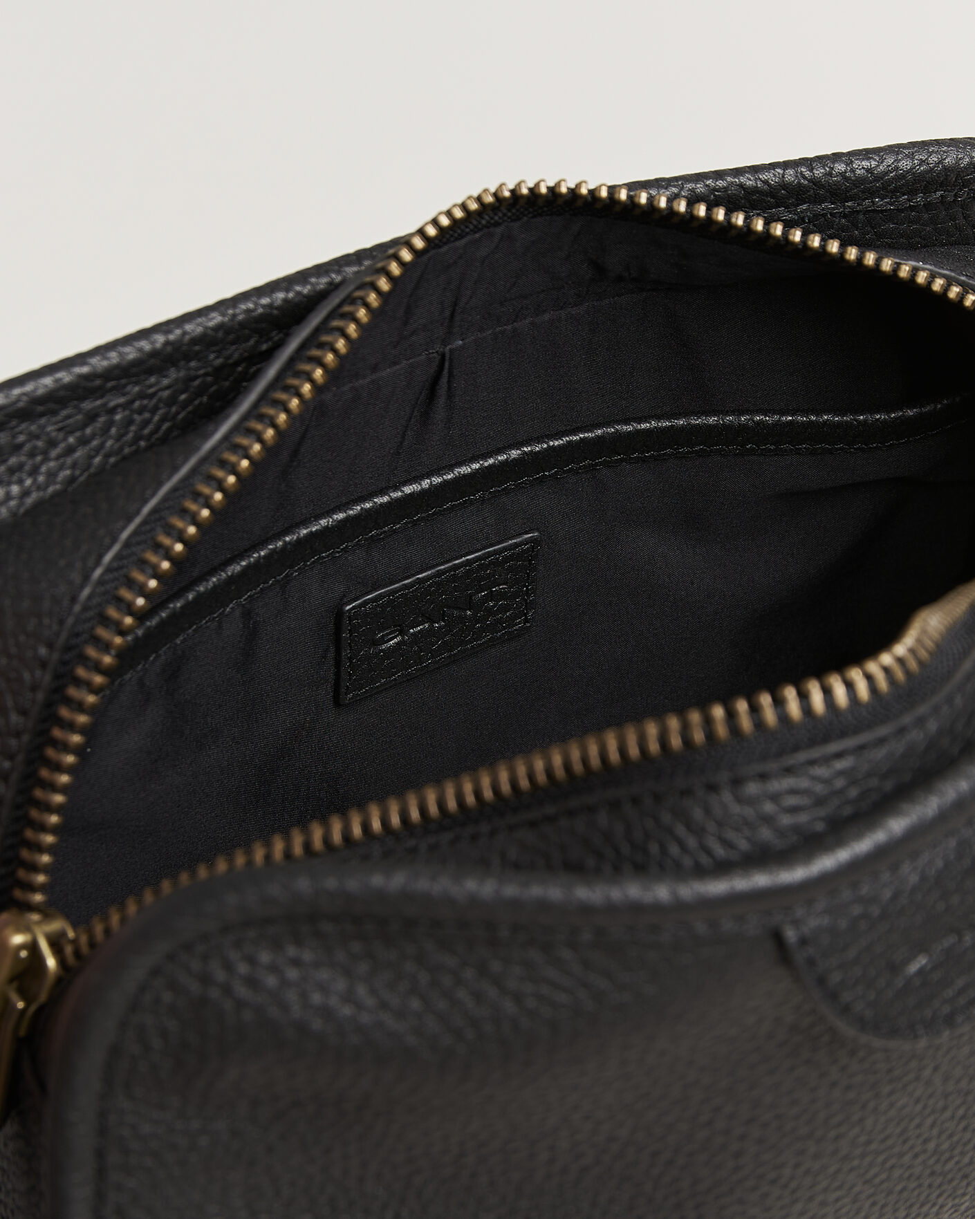 Herren | Taschen | Gant | Grained Leather Wash Bag Black
