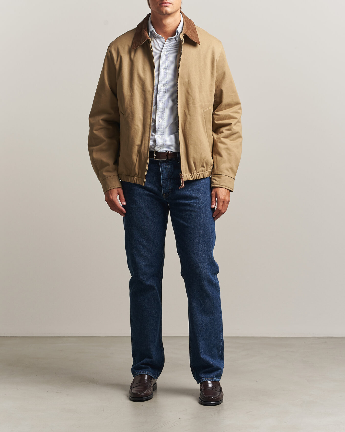Herren | Jacken | Gant | Moleskin Harrington Jacket Light Taupe