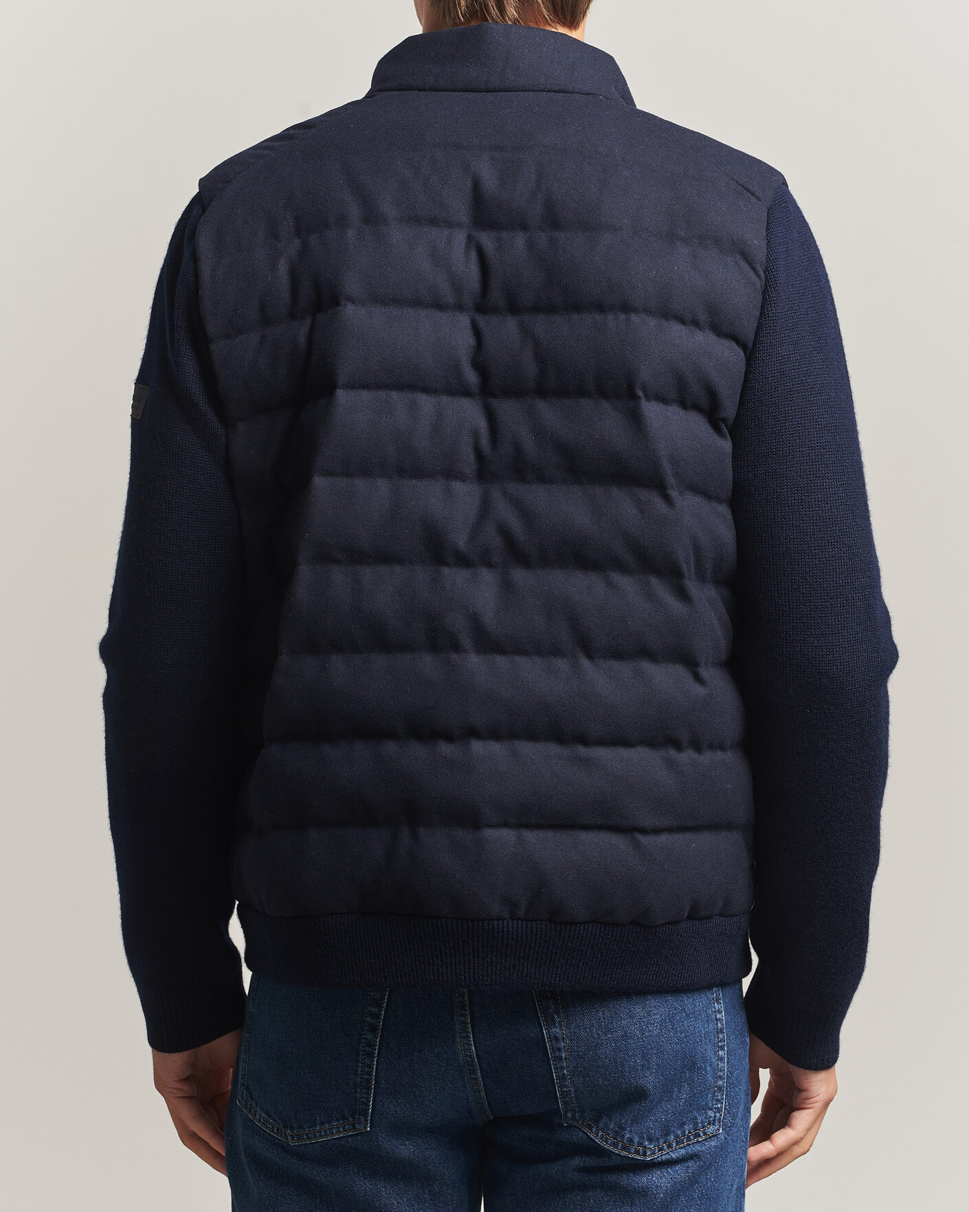 Herren | Jacken | Gant | Padded Hybrid Flannel Jacket Evening Blue