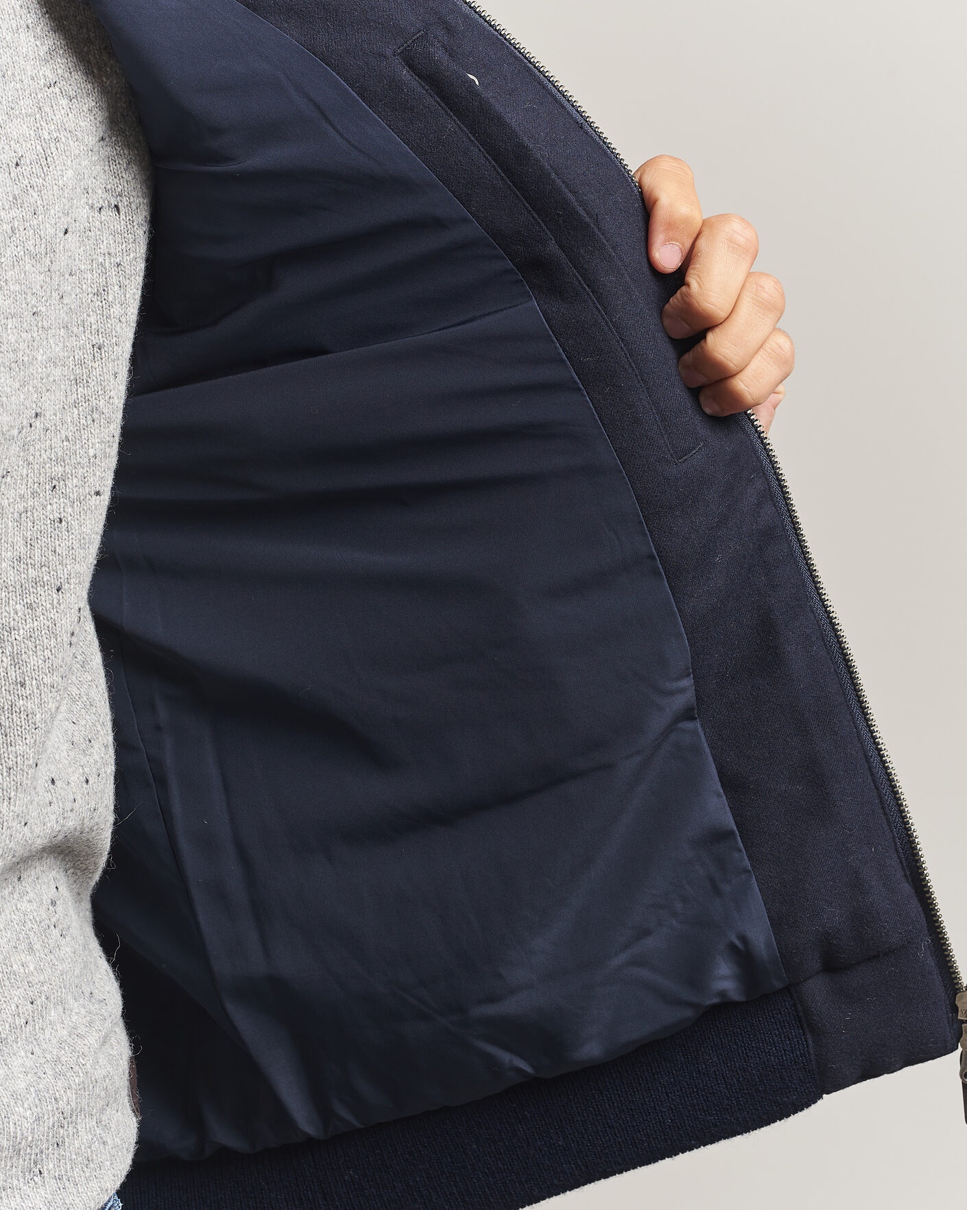 Herren | Jacken | Gant | Padded Hybrid Flannel Jacket Evening Blue