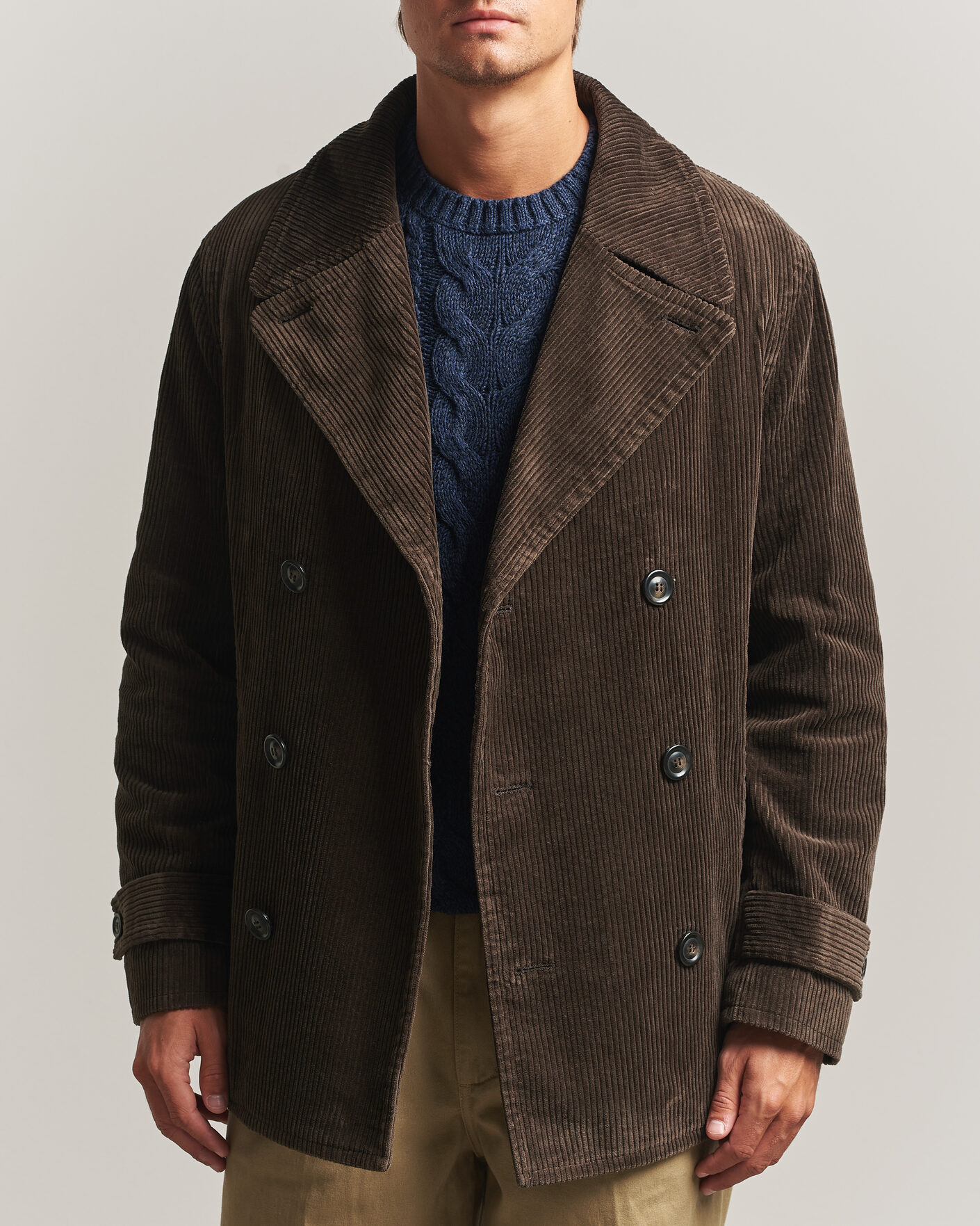Herren | Jacken | Gant | Corduroy Peacoat Black Brown