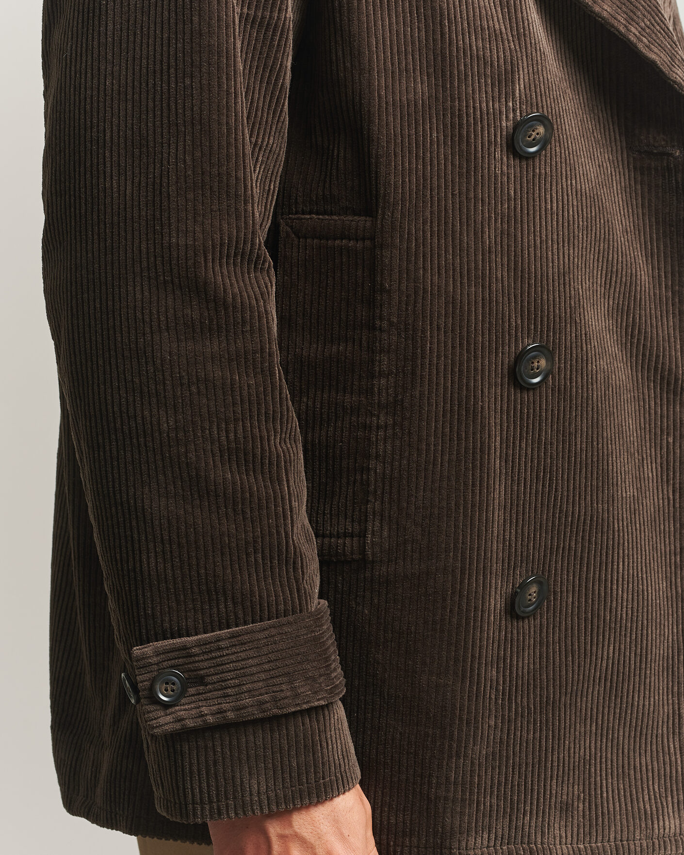 Herren | Jacken | Gant | Corduroy Peacoat Black Brown