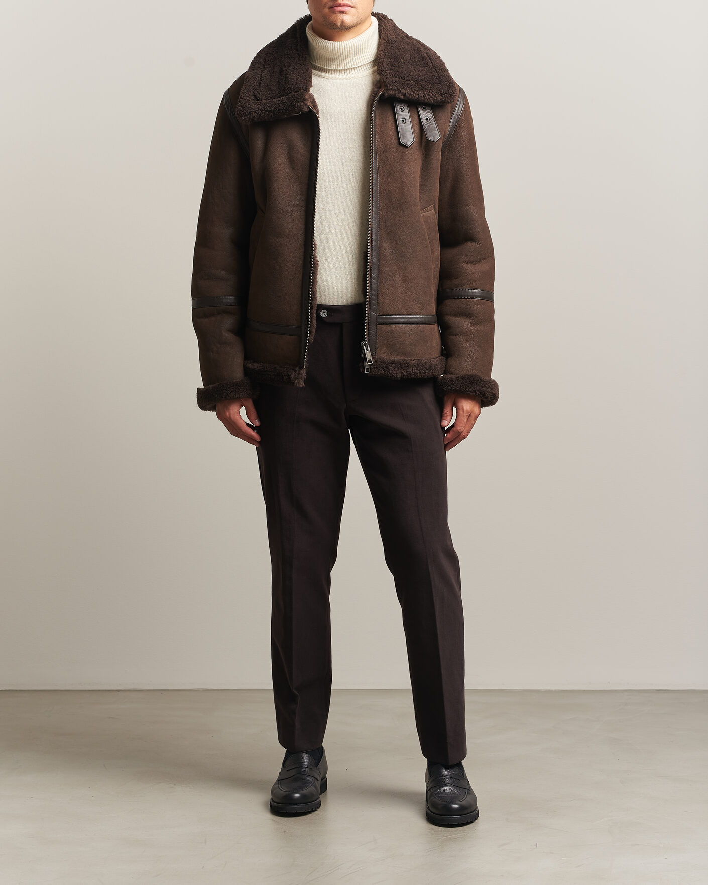 Herren | Jacken | Gant | Classic Shearling Jacket Black Brown