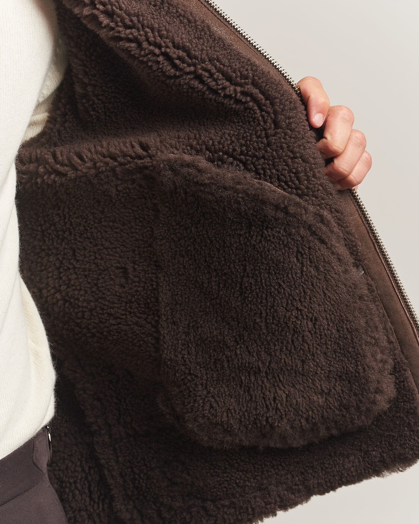 Herren | Jacken | Gant | Classic Shearling Jacket Black Brown
