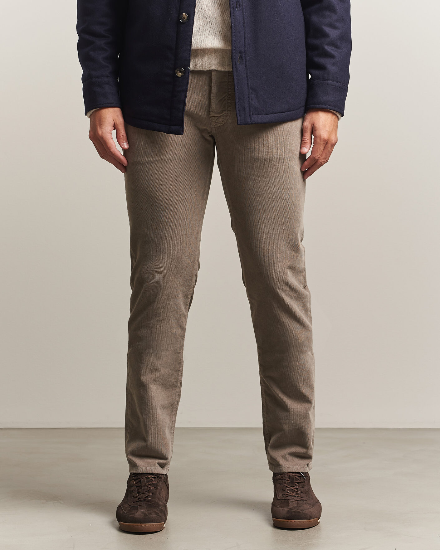 Herren | Hosen | Jacob Cohën | Nick Slim Fit Cotton Trousers Grey