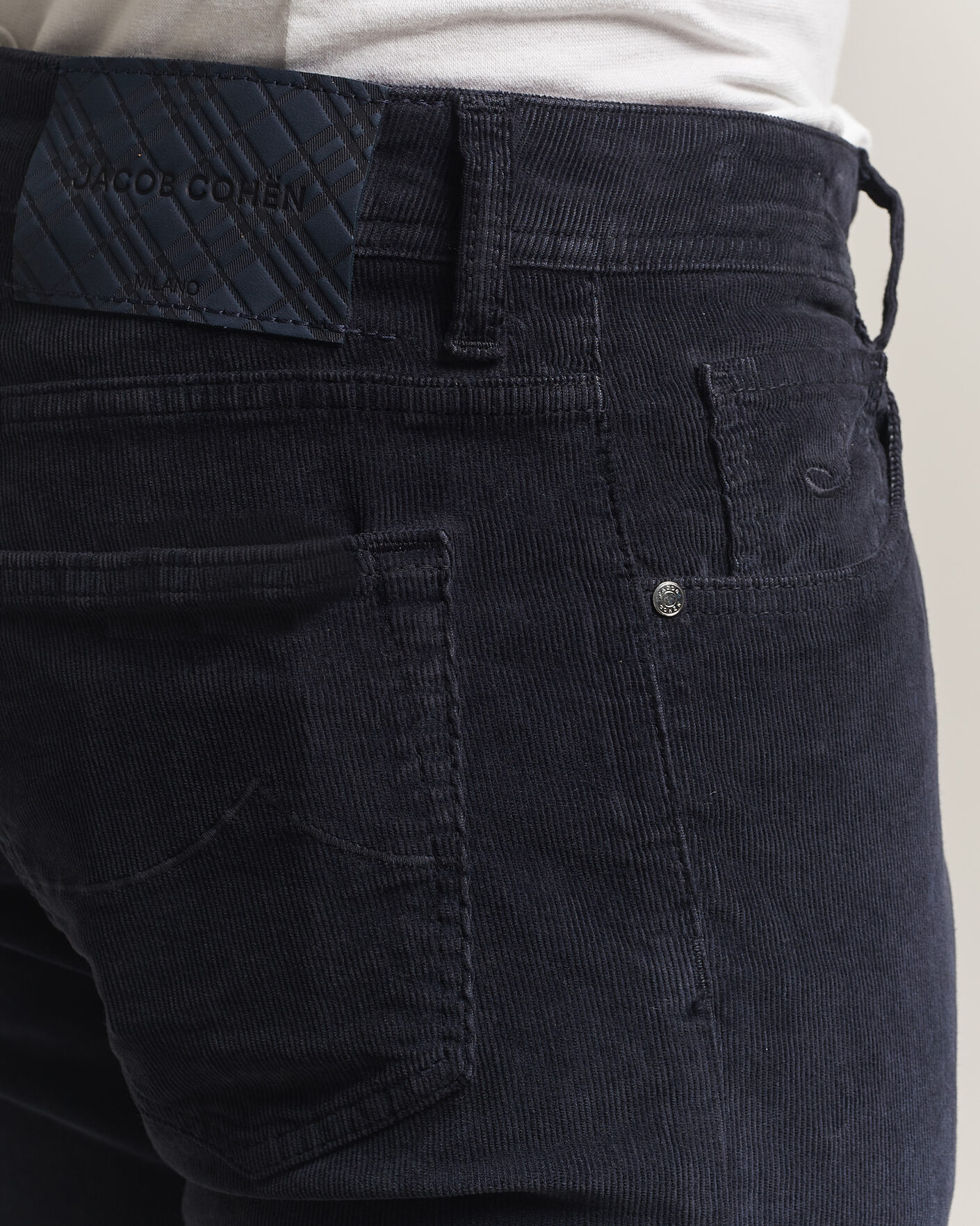 Herren | Hosen | Jacob Cohën | Nick Slim Fit Cotton Trousers Navy