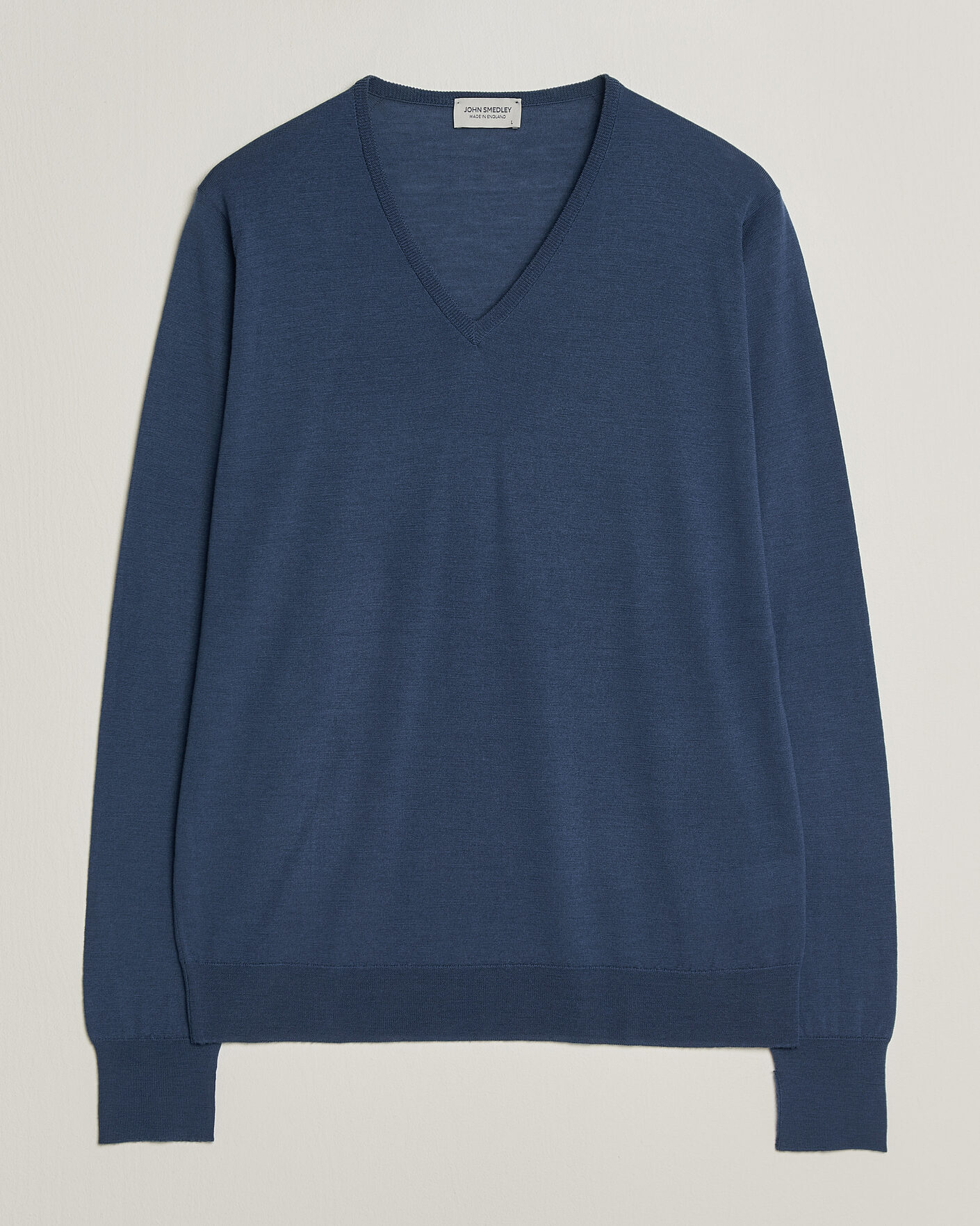 Herren | Pullover | John Smedley | Bobby Extra Fine Merino V-Neck Pullover Teal Firth
