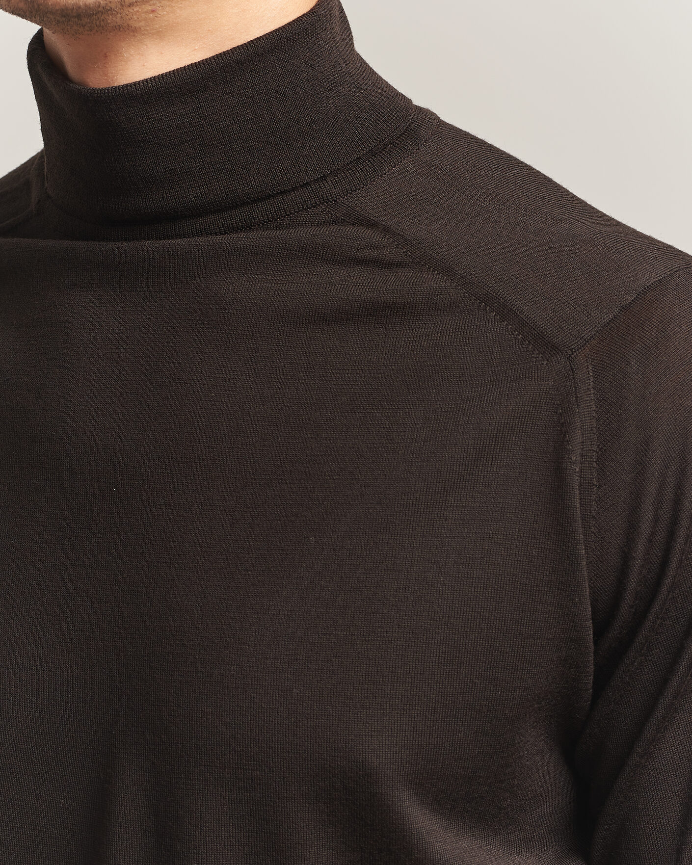 Herren | Pullover | John Smedley | Cherwell Extra Fine Merino Rollneck Faulkner Brown