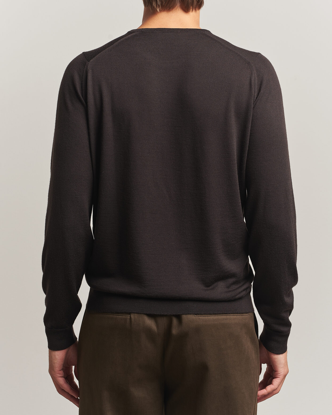Herren | Pullover | John Smedley | Lundy Extra Fine Merino Crew Neck Faulkner Brown