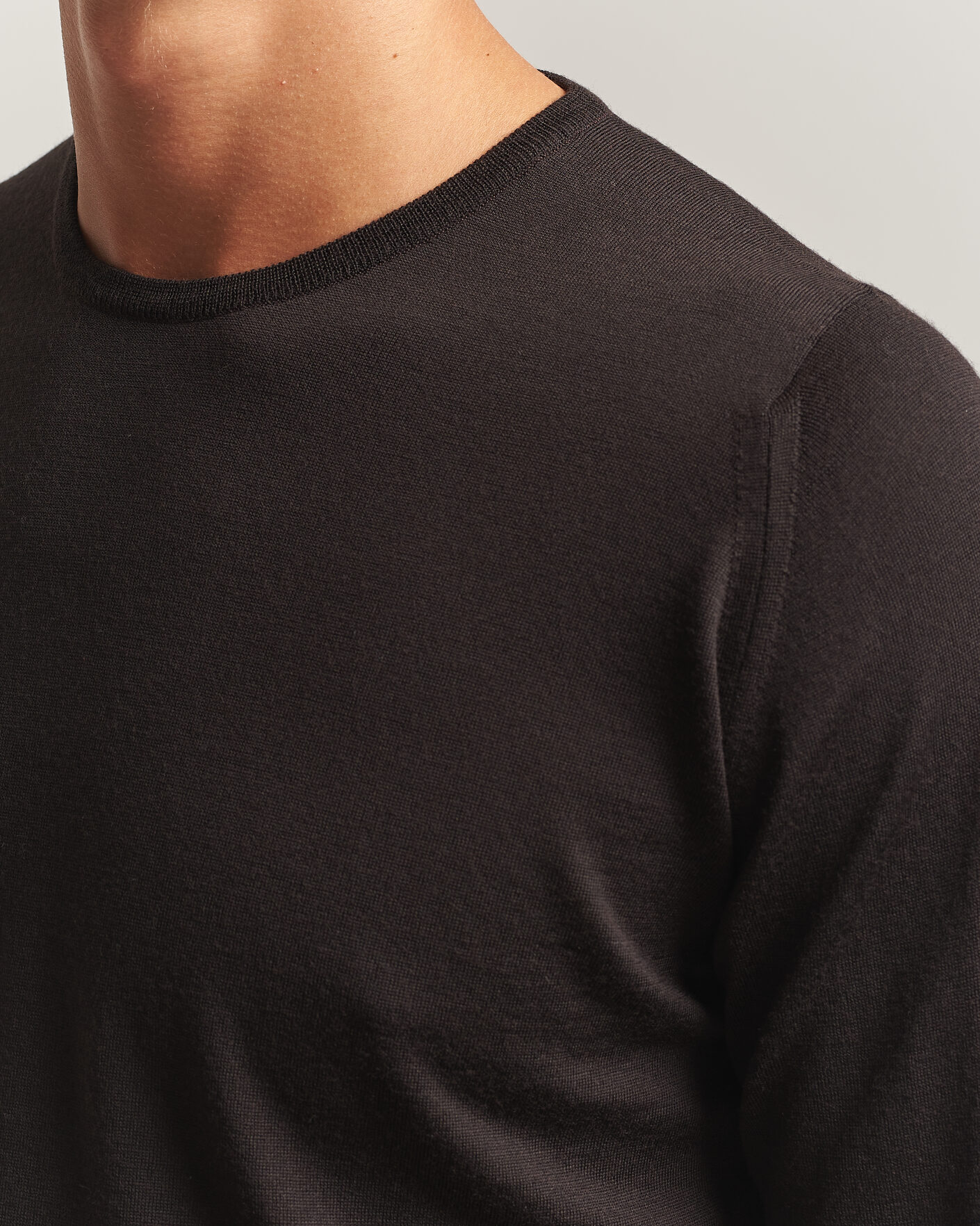 Herren | Pullover | John Smedley | Lundy Extra Fine Merino Crew Neck Faulkner Brown