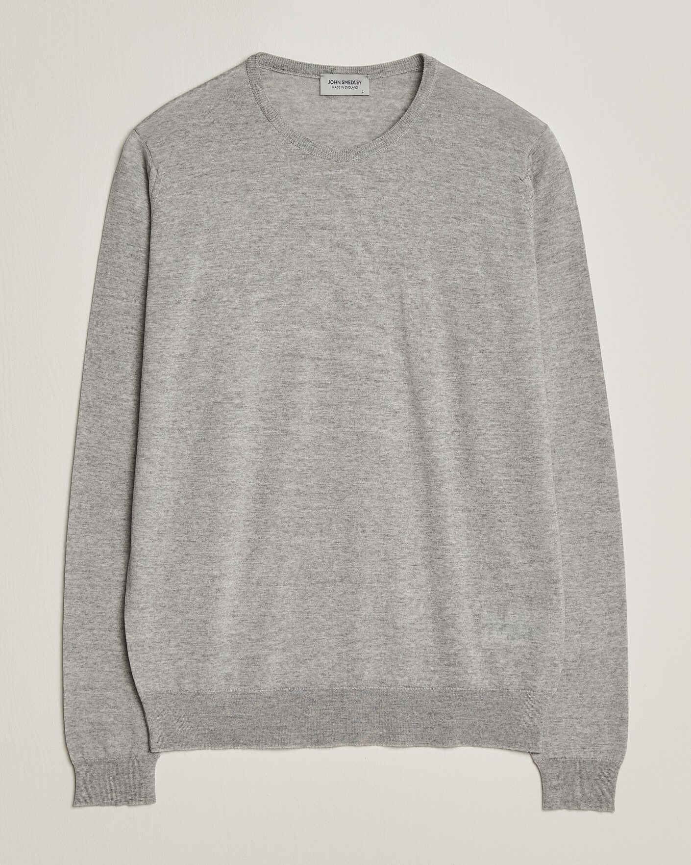 Herren | Pullover | John Smedley | Lundy Extra Fine Merino Crew Neck Nimbus Grey