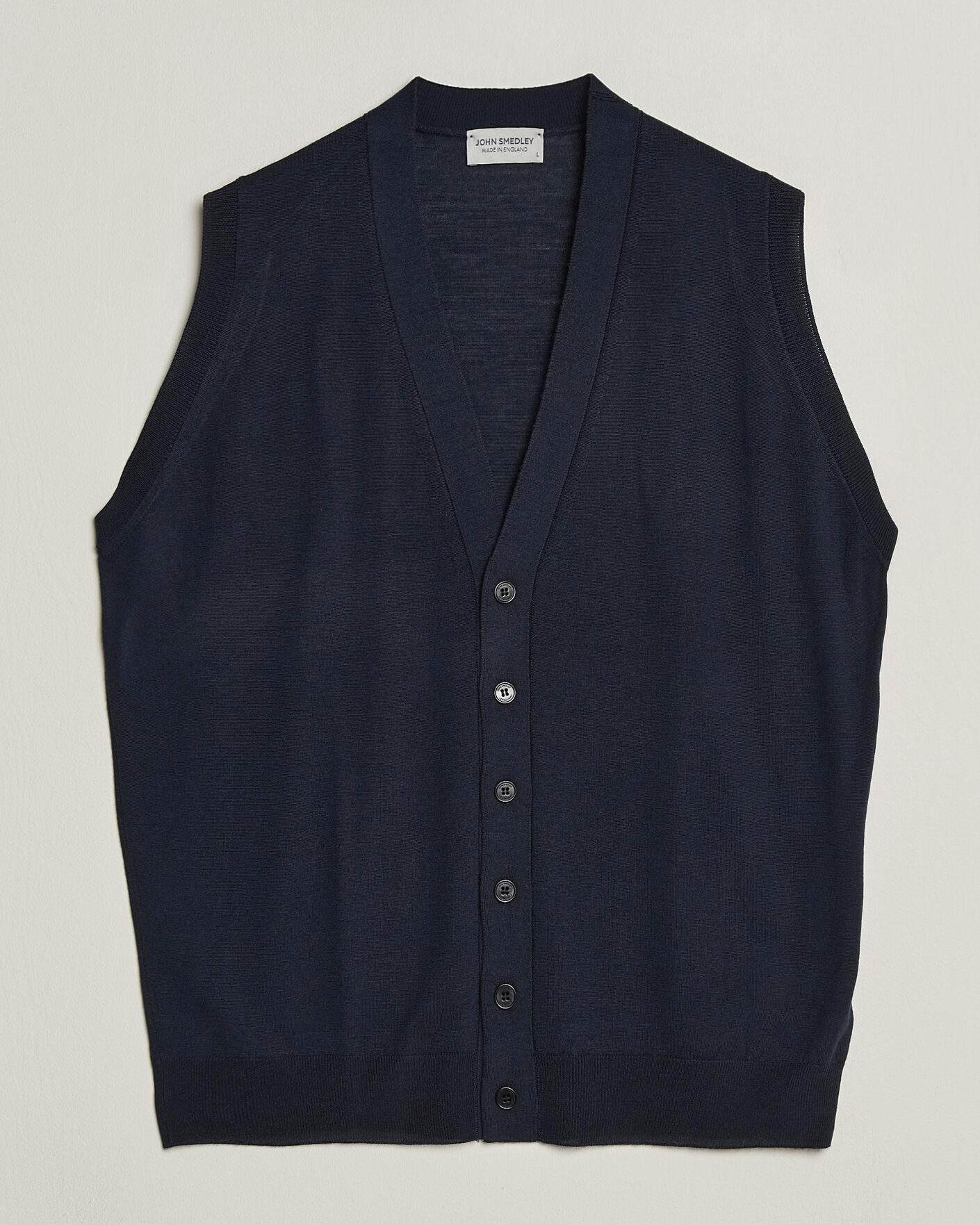 Herren | Pullover | John Smedley | Bolton Extra Fine Merino Waistcoat Midnight