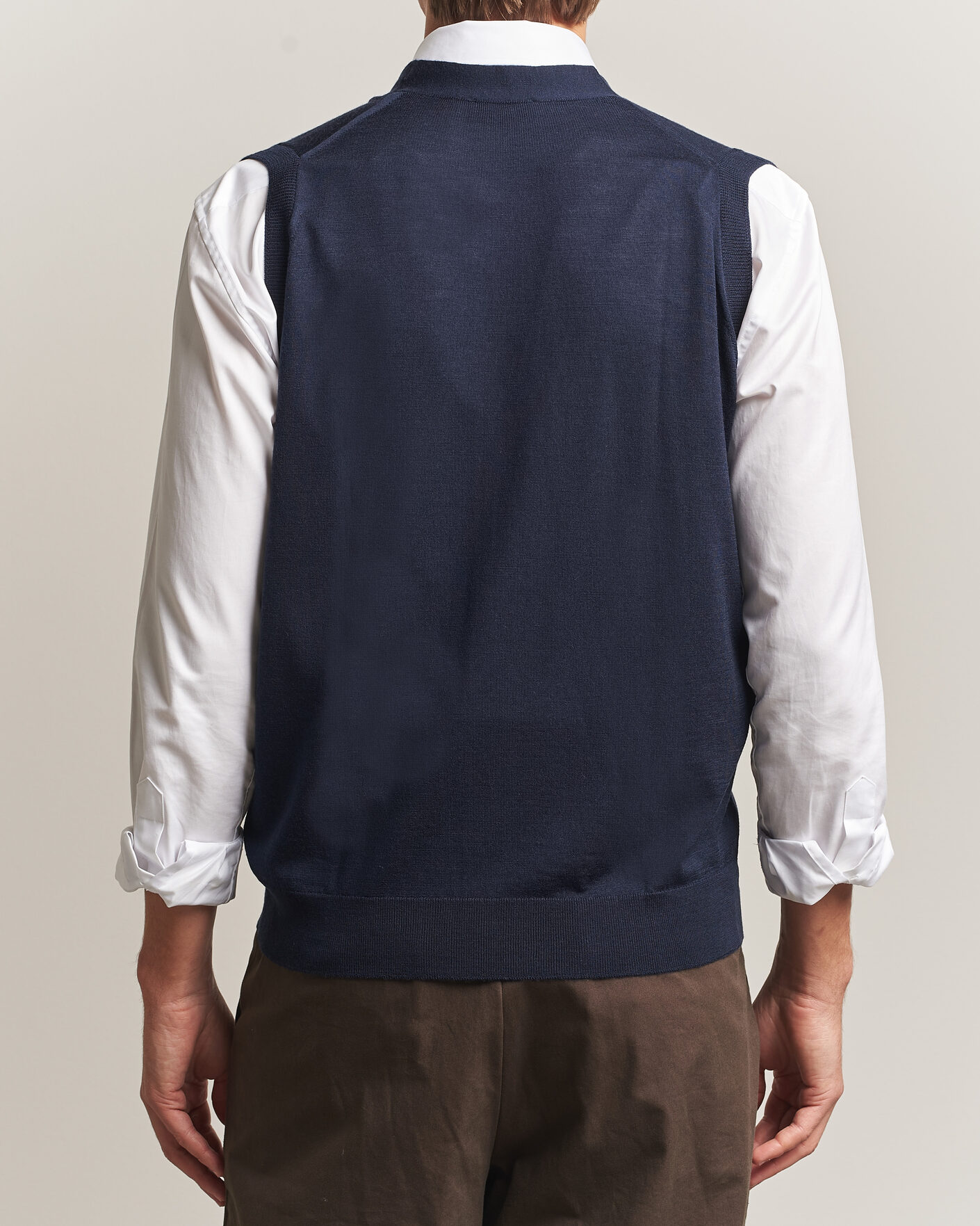 Herren | Pullover | John Smedley | Bolton Extra Fine Merino Waistcoat Midnight