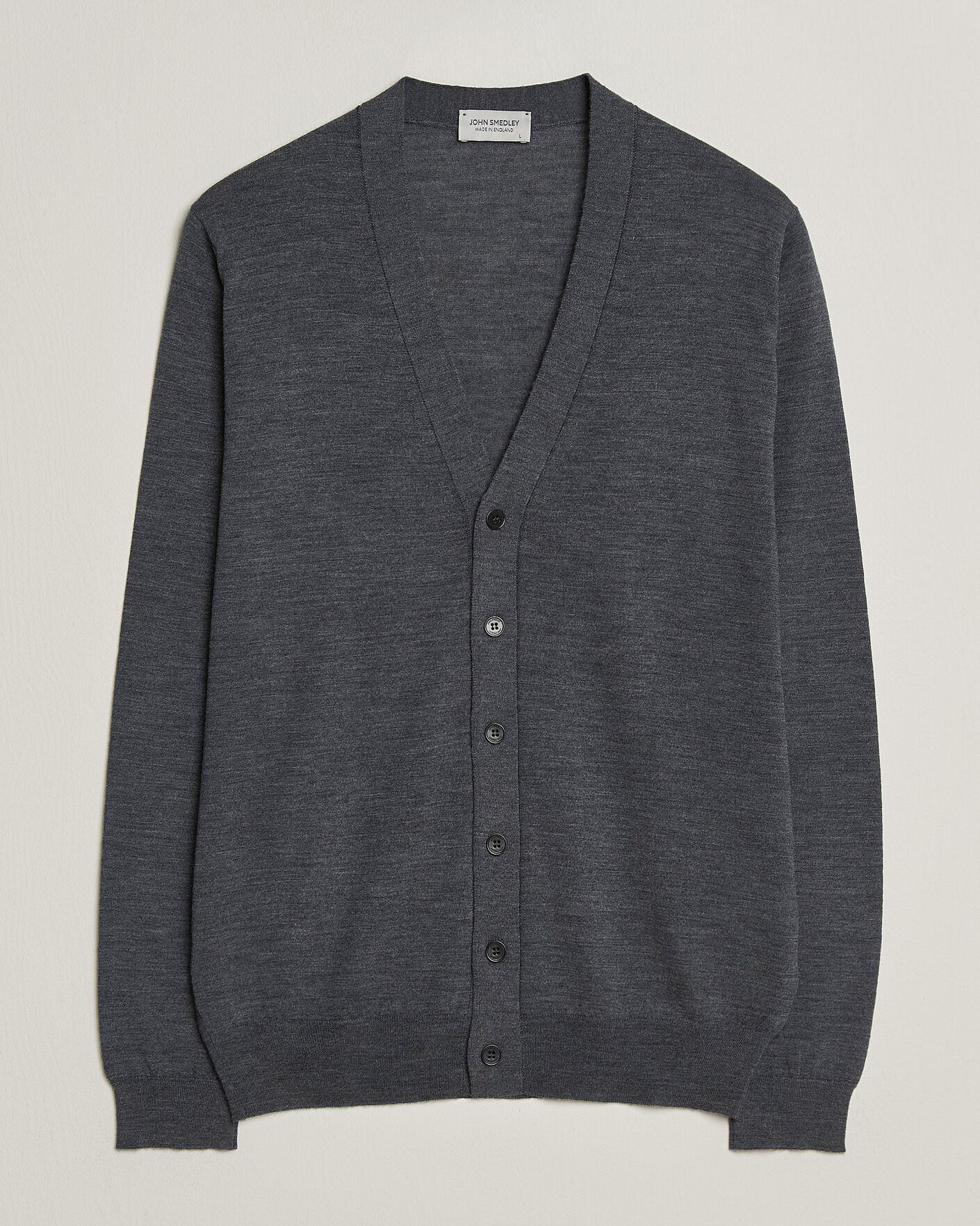 Herren | Pullover | John Smedley | Bradrick Extra Fine Merino Cardigan Charcoal
