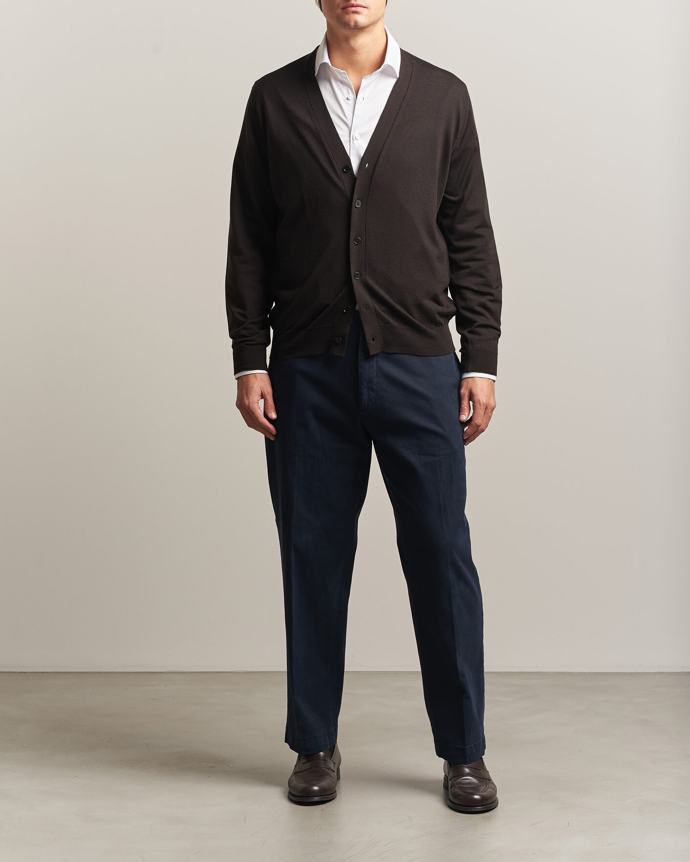 Herren | Pullover | John Smedley | Bradrick Extra Fine Merino Cardigan Faulkner Brown