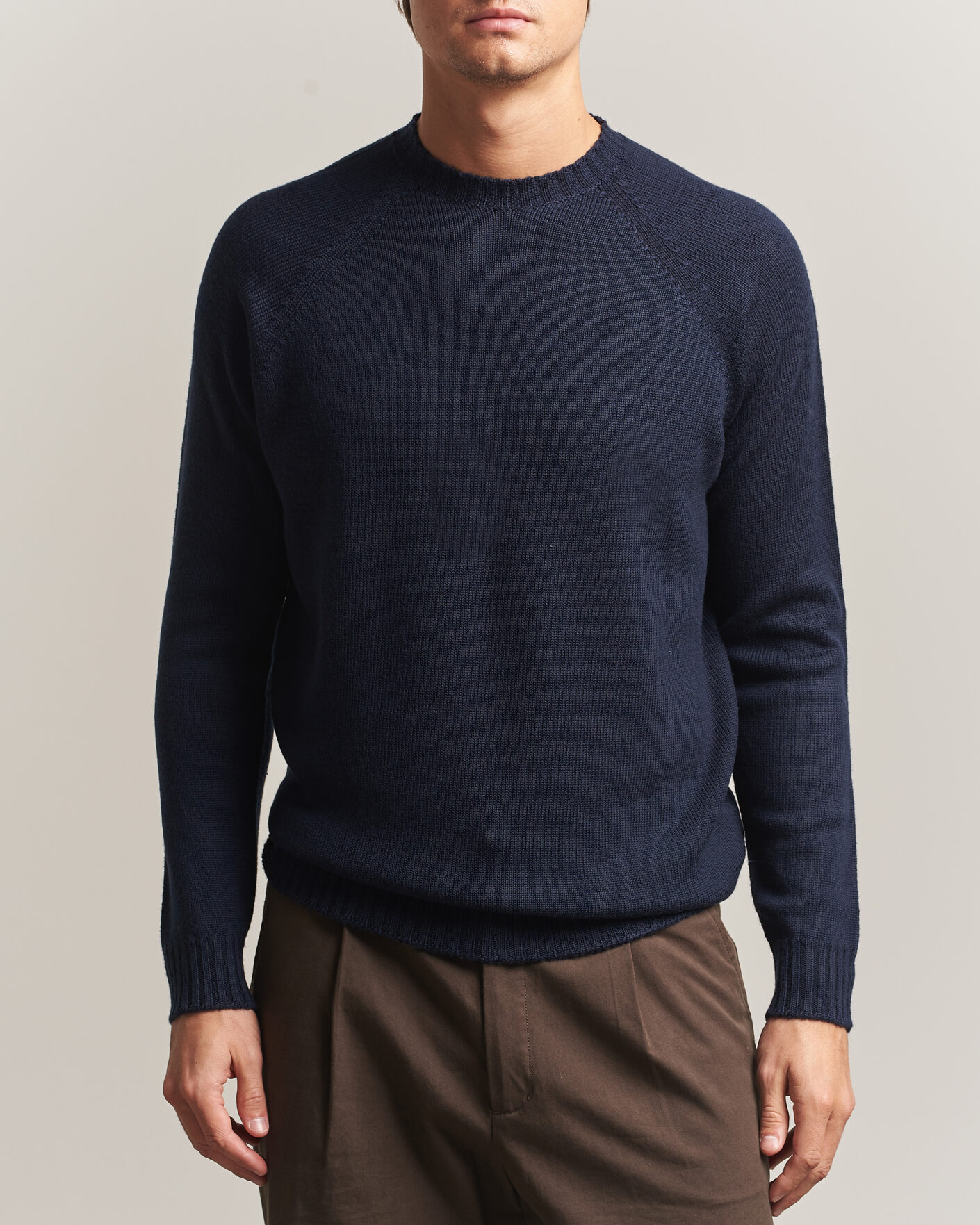 Herren | Pullover | John Smedley | Denver Extra Fine Merino Crew Neck Midnight
