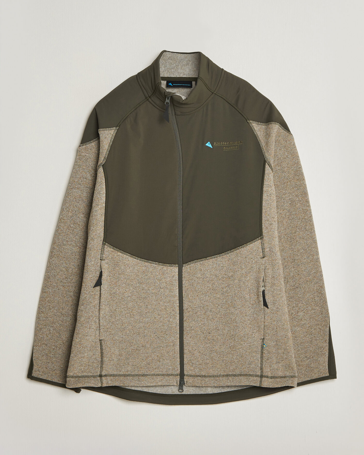 Herren | Pullover | Klättermusen | Balderus Wool Fleece Hood Jacket Rosin Green